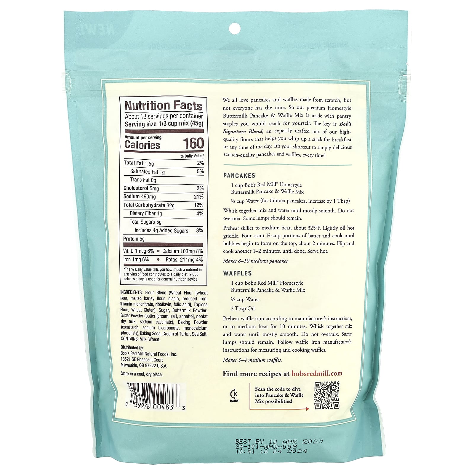 Delicious Homemade Pancakes & Waffles in Minutes - Bob's Red Mill Mix - Image 2