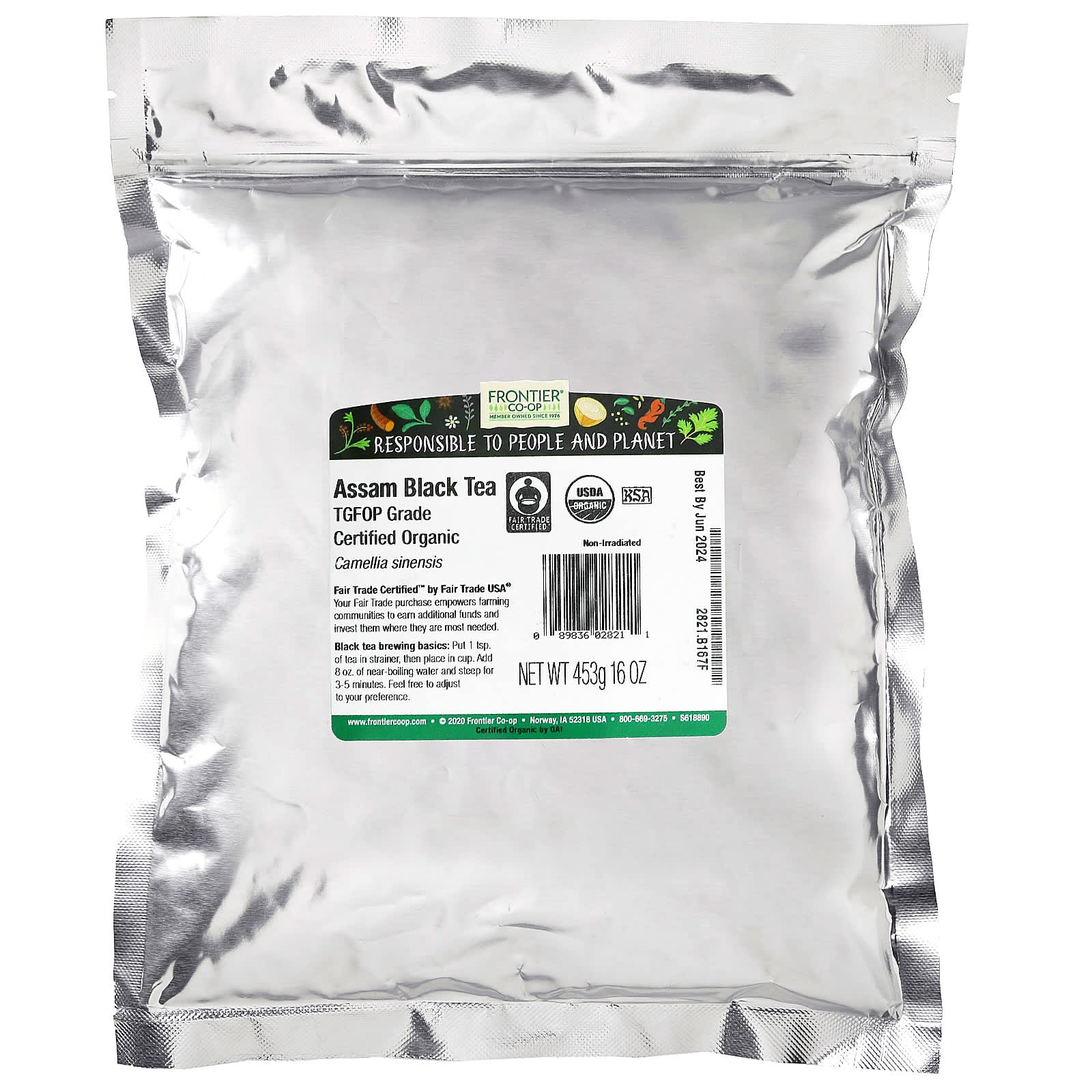 Fair Trade Organic Assam Black Tea 16oz - Frontier Co-op - Image 2