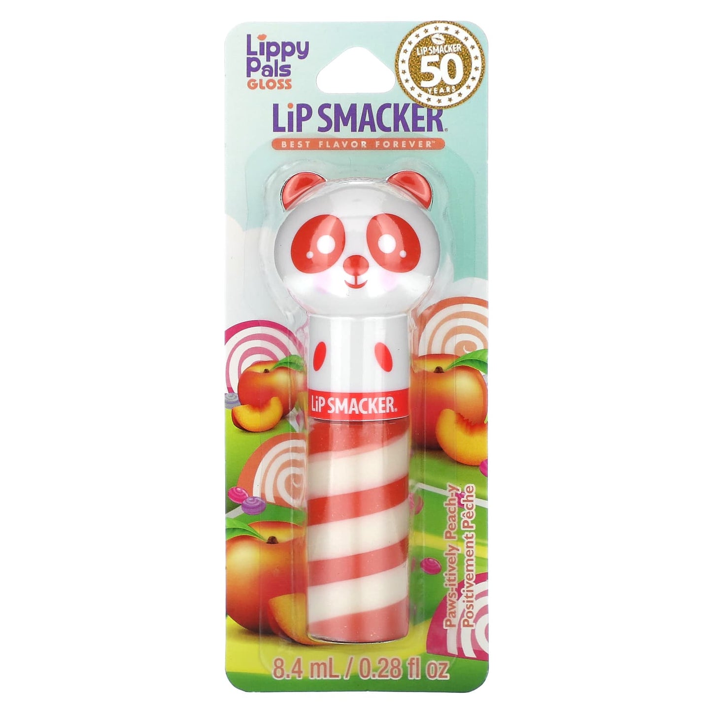 Lip Smacker, Lippy Pals Gloss, Panda, Paws-itively Peach-y, 0.28 fl oz  (8.4 ml) - Image 2
