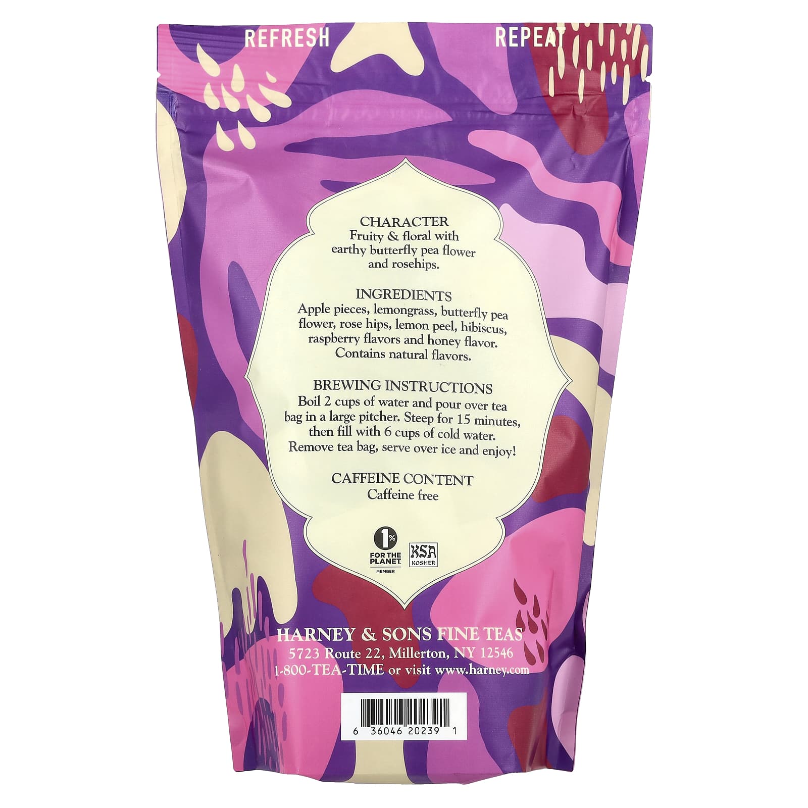 Indigo Punch Caffeine Free Iced Tea - 15 Tea Bags by Harney & Sons - Image 2