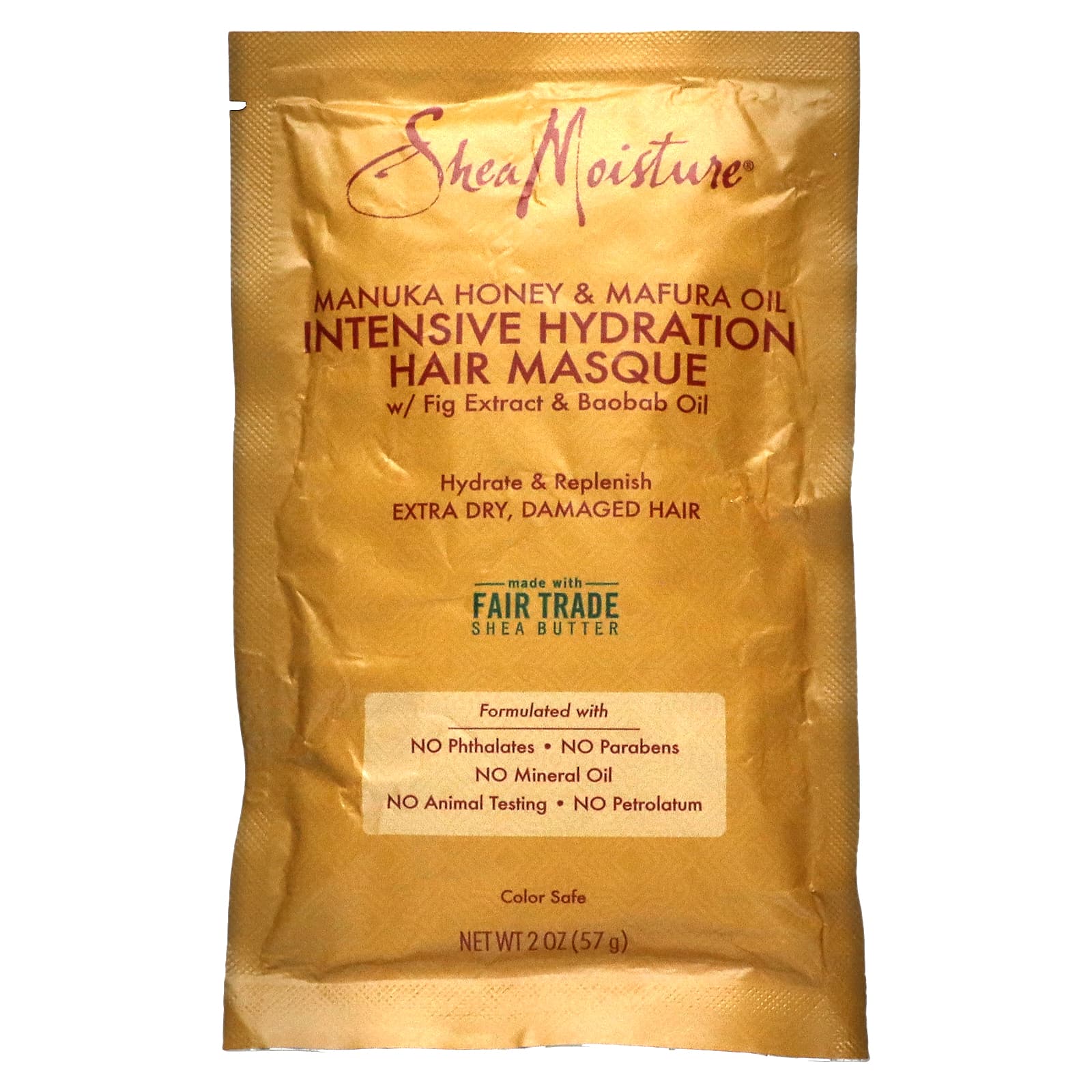 SheaMoisture, Manuka Honey & Mafura Oil Intensive Hydration Hair Masque, 2 oz (57 g) - Image 1