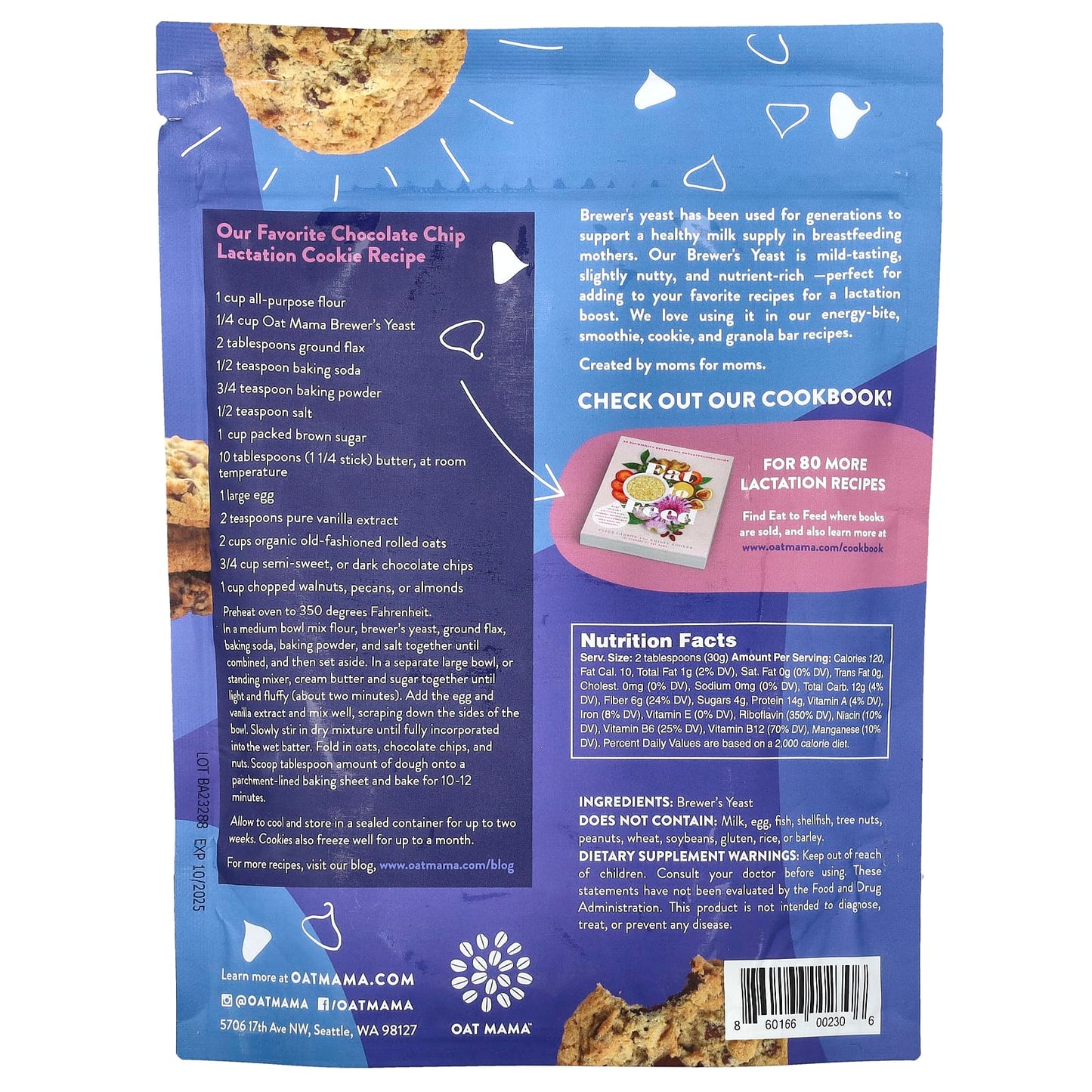 Oat Mama, Lactation Brewer's Yeast, 14 oz (397 g) - Image 2
