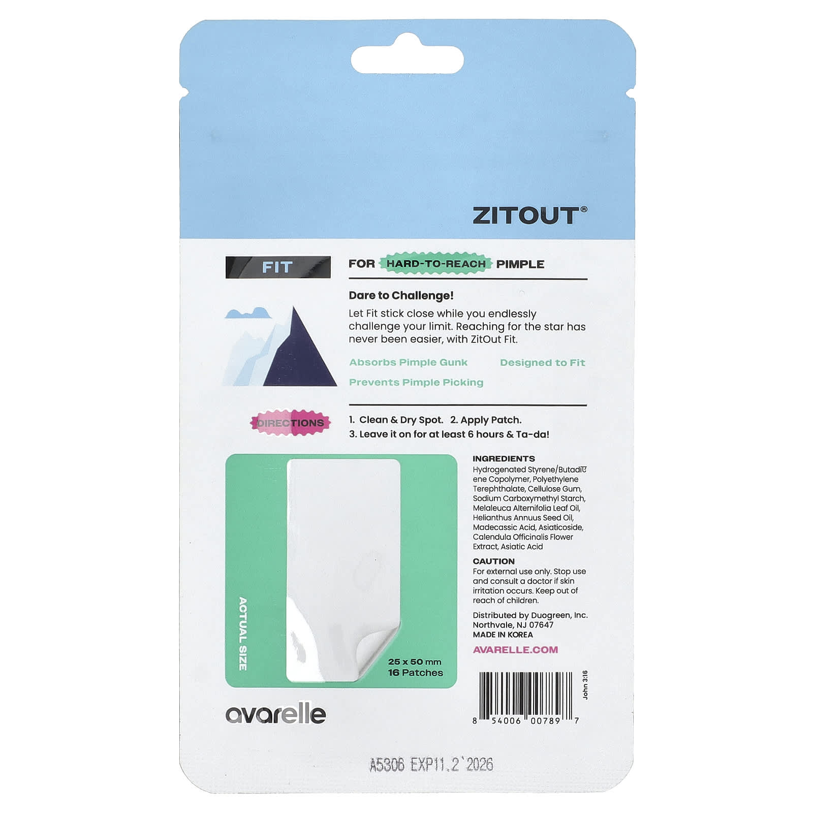 ZitOut Fit Pimple Patches by Avarelle - Translucent Hydrocolloid for Hard-to-Reach Pimples - Image 2