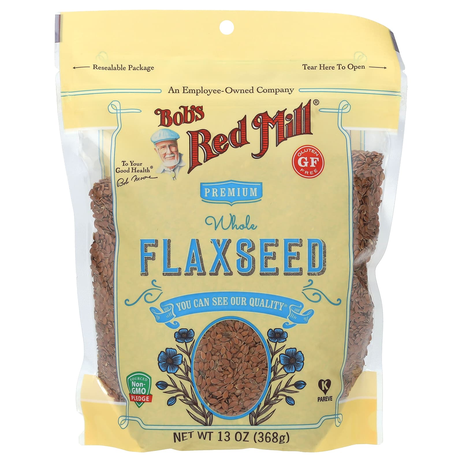 Premium Whole Flaxseed by Bob's Red Mill - Gluten Free, High Fiber & Omega-3s - Image 1