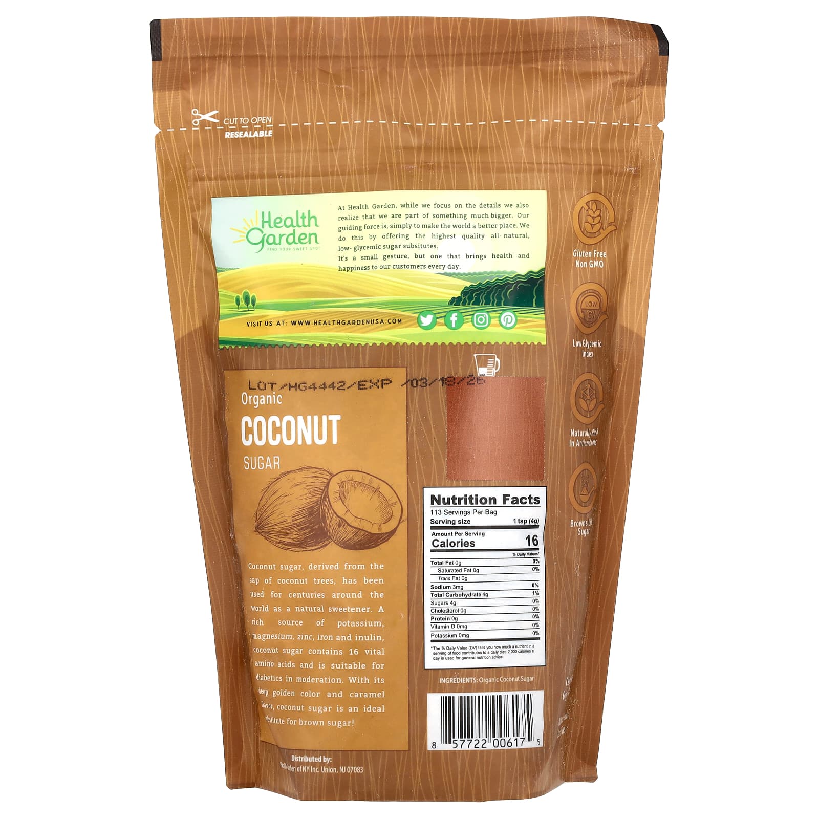 Organic Coconut Sugar by Health Garden | Low Glycemic Sweetener - Image 2