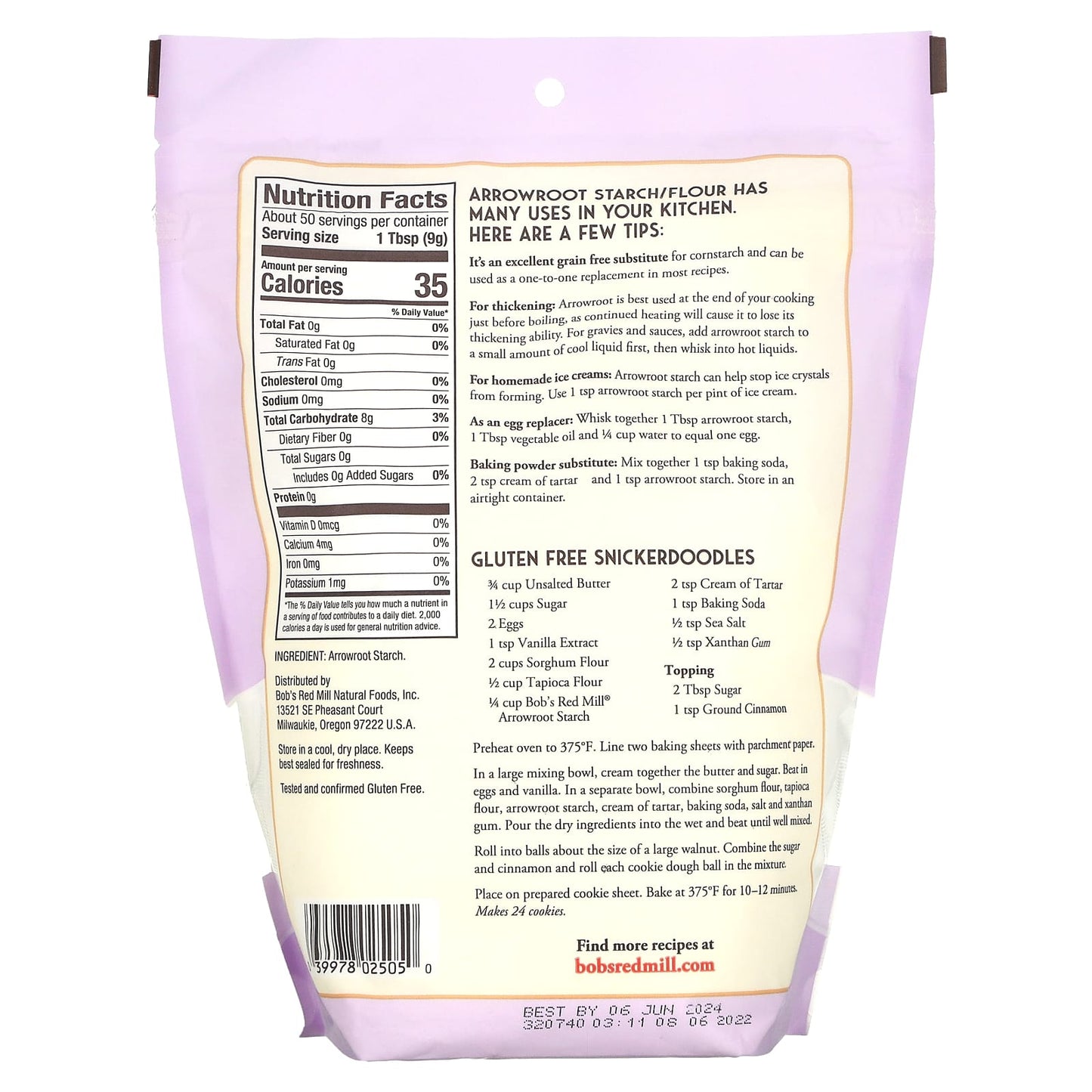 Gluten-Free Arrowroot Starch/Flour by Bob's Red Mill, 16 oz - Image 2