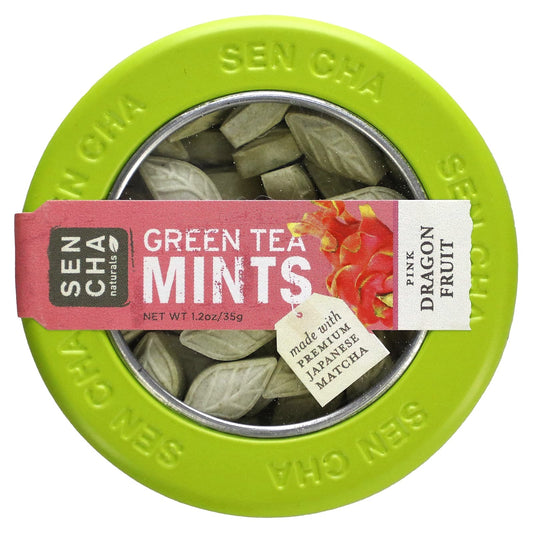 Sencha Naturals, Green Tea Mints, Pink Dragon Fruit, 1.2 oz (35 g) - Image 1