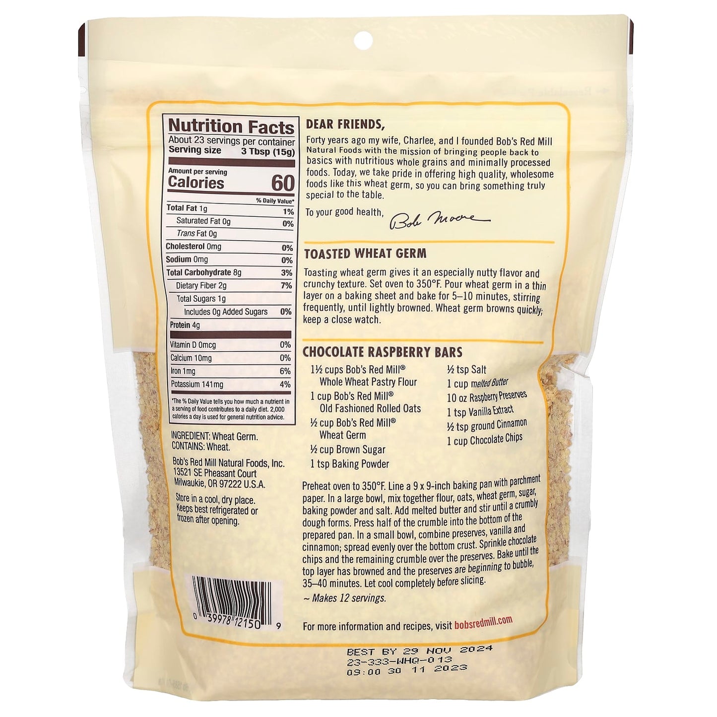 Bob's Red Mill Wheat Germ, 12 oz - Nutritious Whole Grain for Baking & Health - Image 2