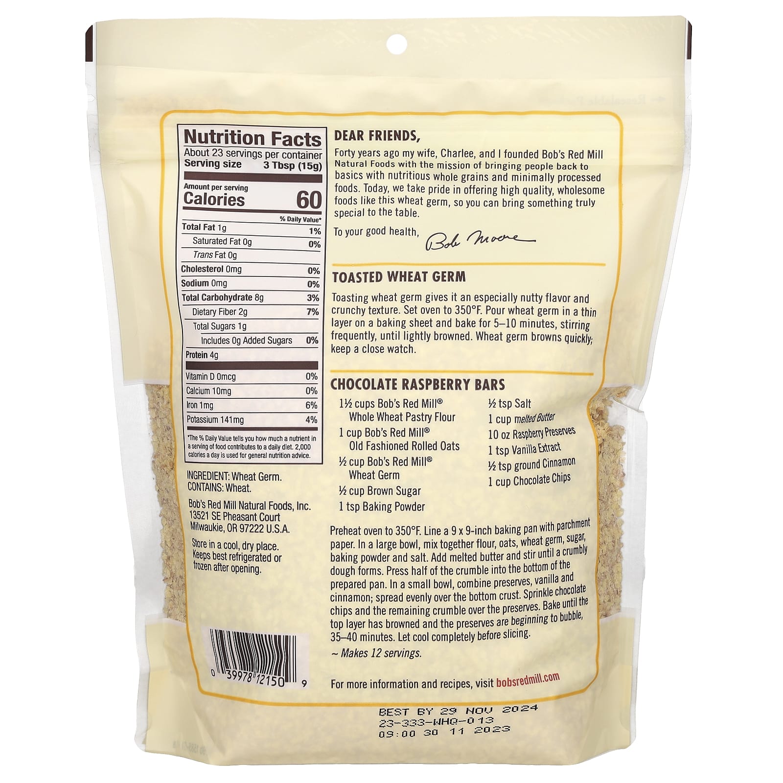 Bob's Red Mill Wheat Germ, 12 oz - Nutritious Whole Grain for Baking & Health - Image 2