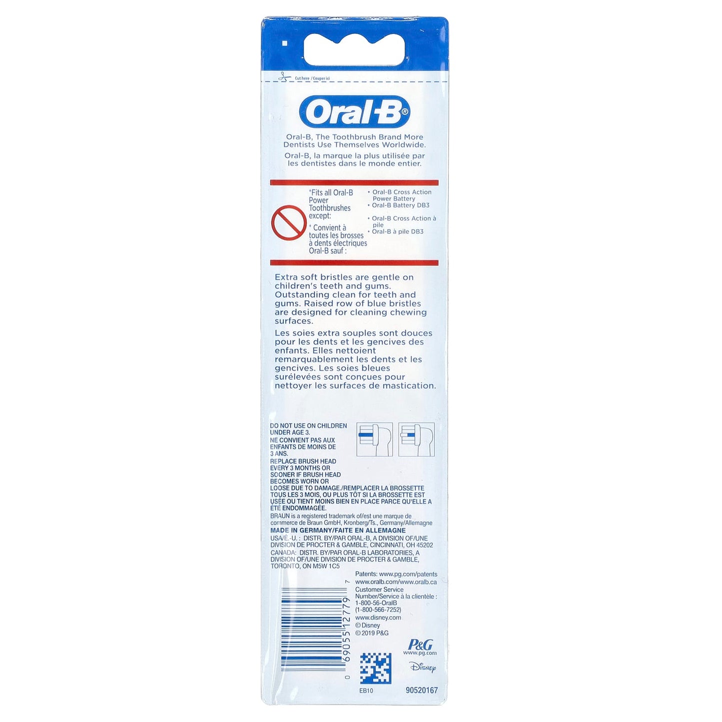 Oral-B, Kids, Replacement Brush Heads, Extra Soft, 3+ Years, Disney Princess, 2 Brush Heads - Image 2
