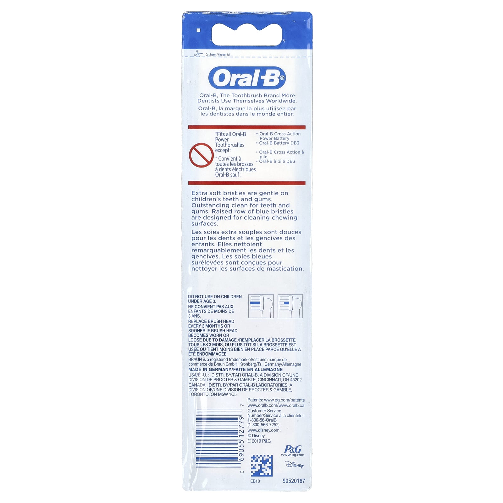 Oral-B, Kids, Replacement Brush Heads, Extra Soft, 3+ Years, Disney Princess, 2 Brush Heads - Image 2