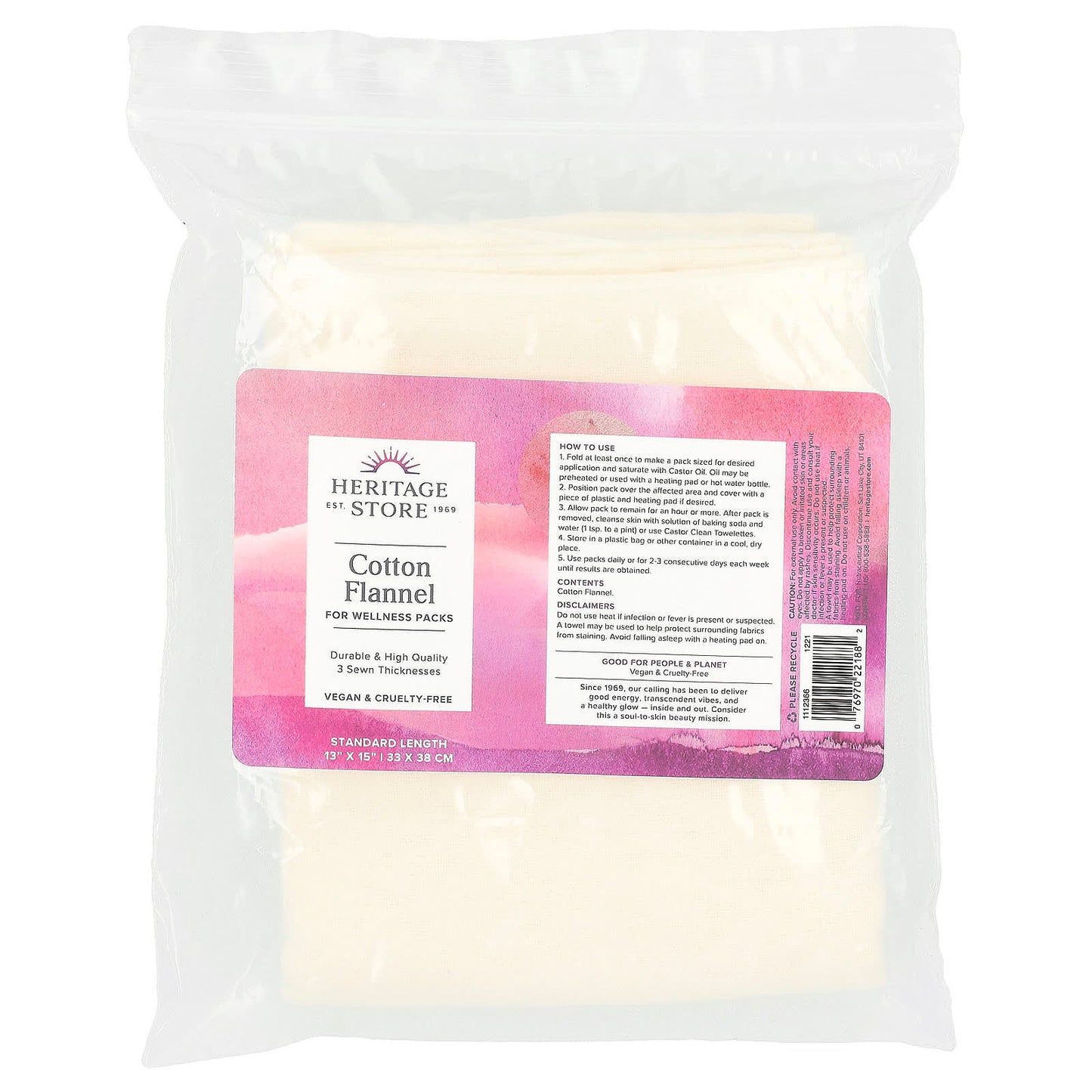 Heritage Store Cotton Flannel Packs for Pain Relief & Wellness - Image 1