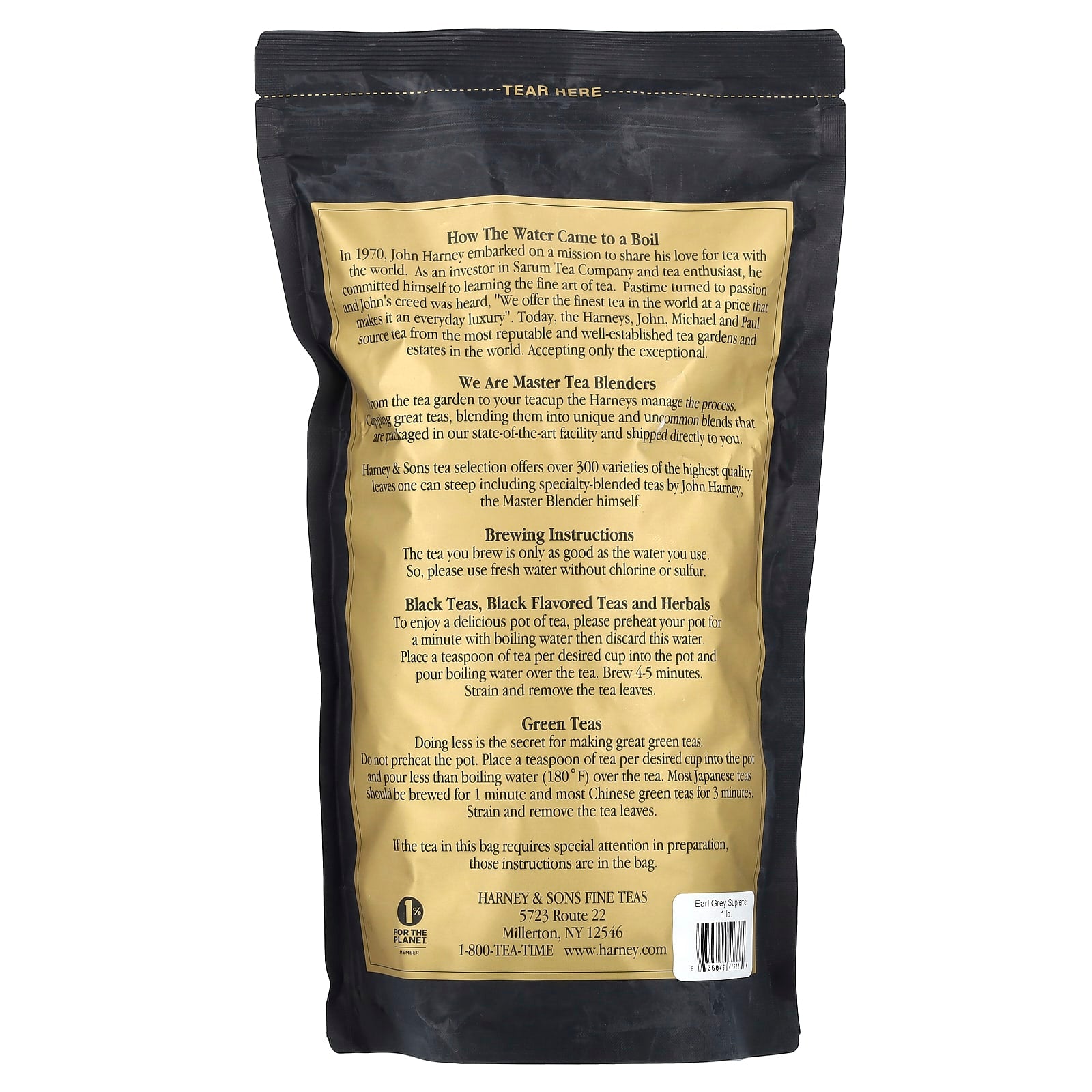 Harney & Sons Early Grey Supreme Tea, 1 lb, Premium Black Tea Blend - Image 2