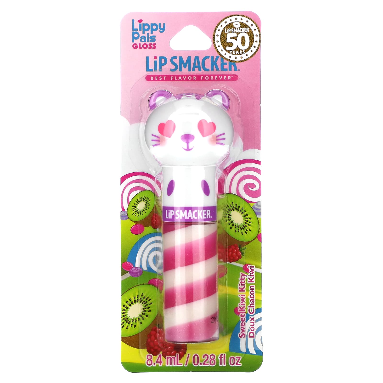 Lip Smacker, Lippy Pals Gloss, Kitty, Sweet Kiwi Kitty, 0.28 fl oz (8.4 ml) - Image 2