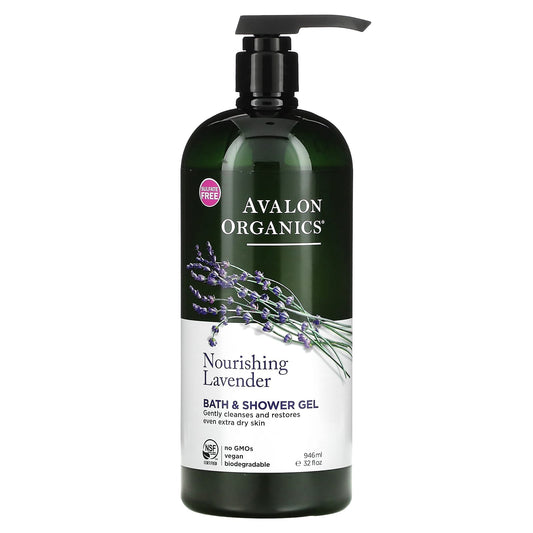 Nourishing Lavender Bath & Shower Gel by Avalon Organics, 32 fl oz - Image 1