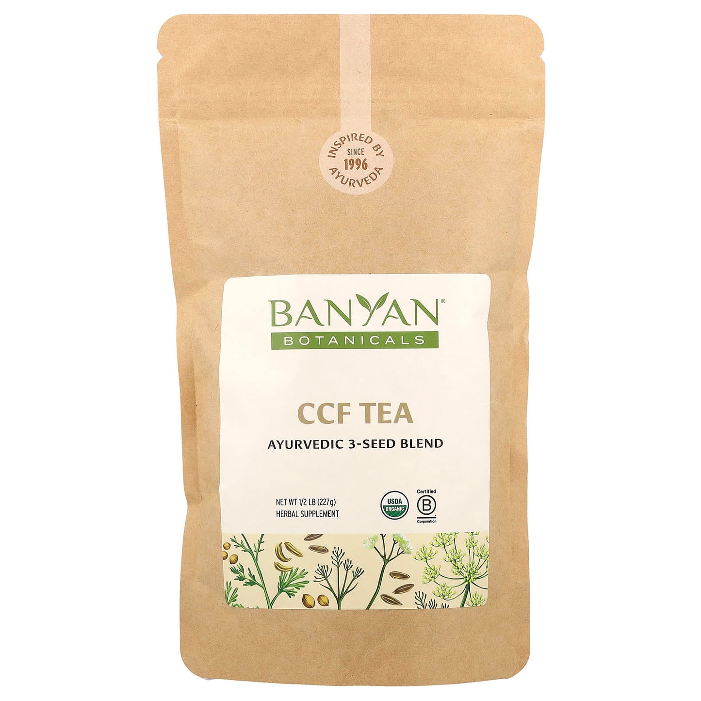 Banyan Botanicals USDA Organic 3-Seed Digestive Tea - Caffeine Free - Image 1