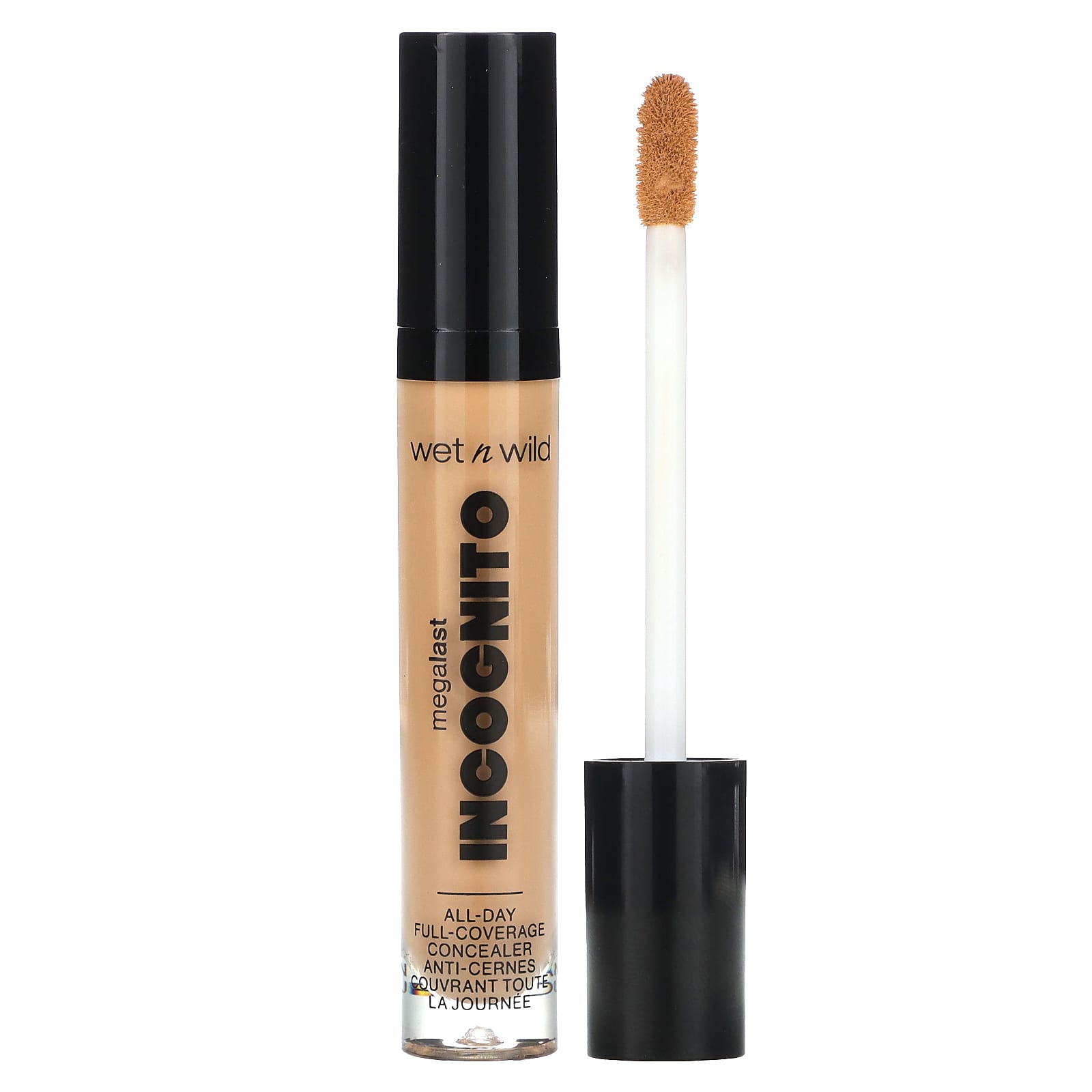wet n wild, MegaLast, Incognito, All-Day Full Coverage Concealer, 1114050 Medium Golden, 0.18 fl oz (5.5 ml) - Image 1