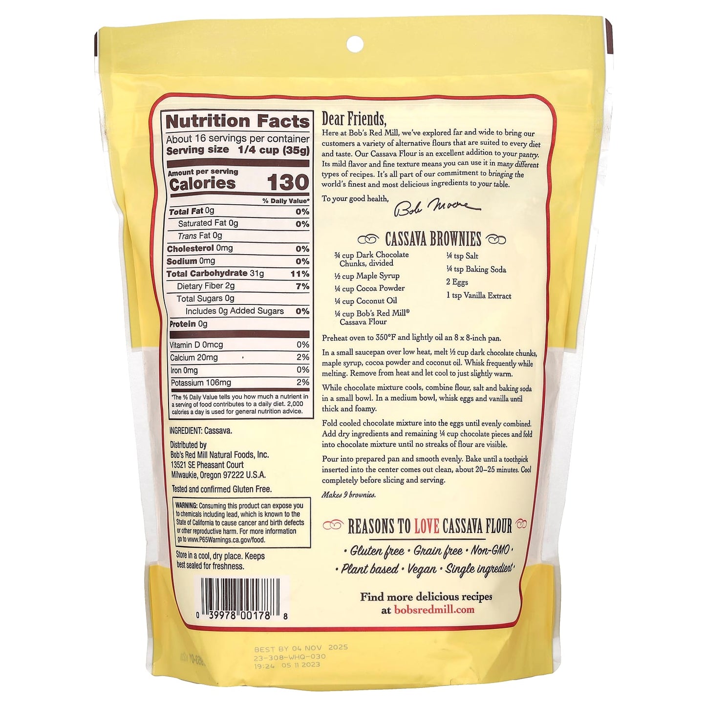 Bob's Red Mill Cassava Flour, 20 oz - Gluten Free & Grain Free - Image 2