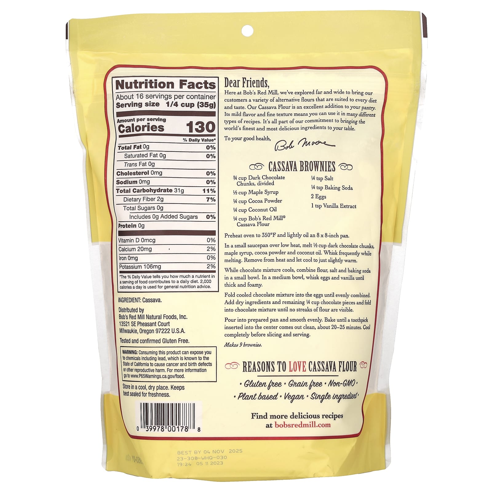 Bob's Red Mill Cassava Flour, 20 oz - Gluten Free & Grain Free - Image 2