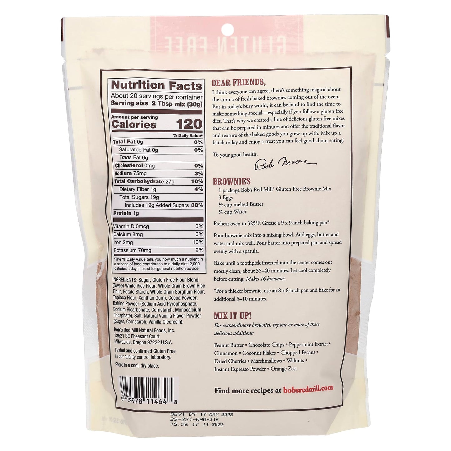 Gluten-Free Brownie Mix by Bob's Red Mill, 21 oz, Delicious & Easy - Image 2