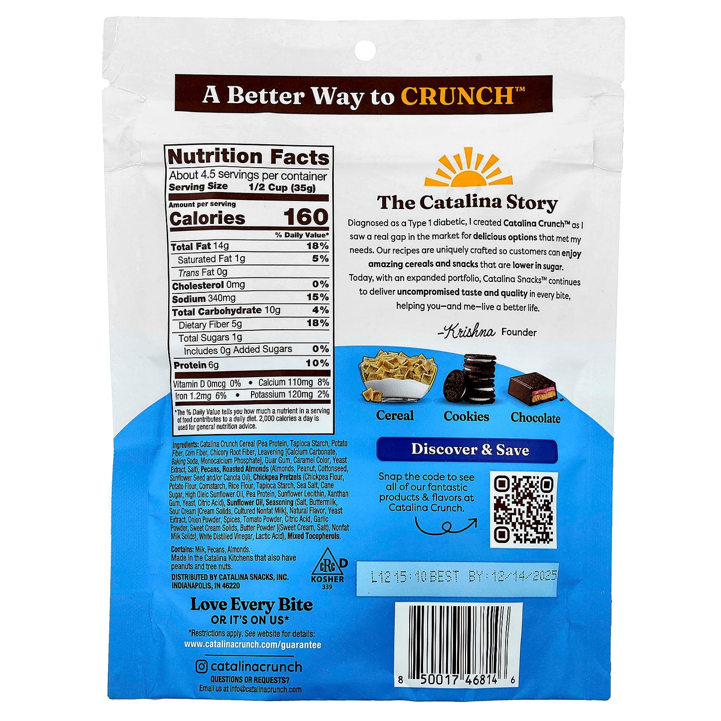 Creamy Ranch Catalina Crunch Snack Mix, Keto Friendly & Gluten Free - 5.25 oz - Image 2