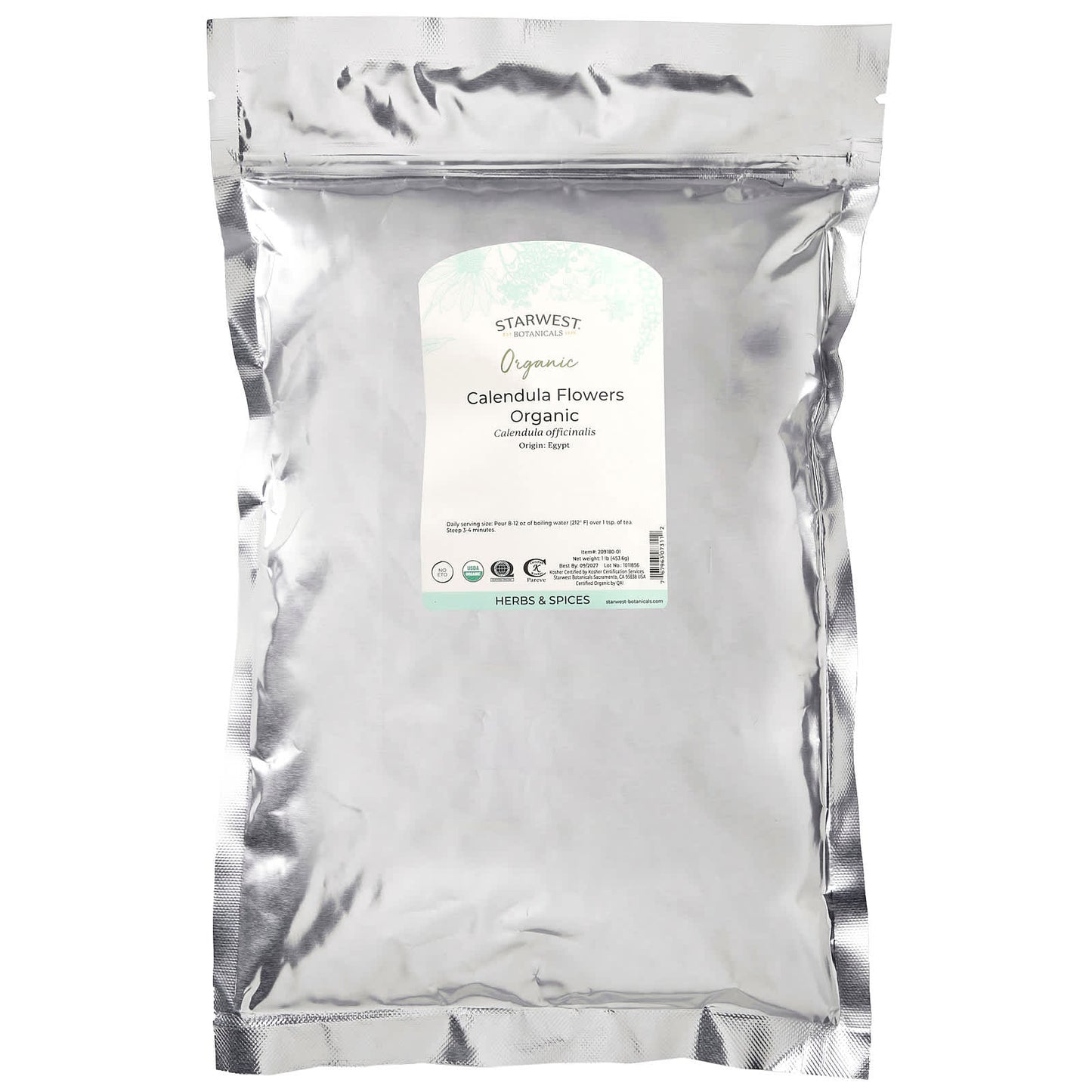 Starwest Botanicals, Organic Calendula Flowers, 1 lb (453.6 g) - Image 2