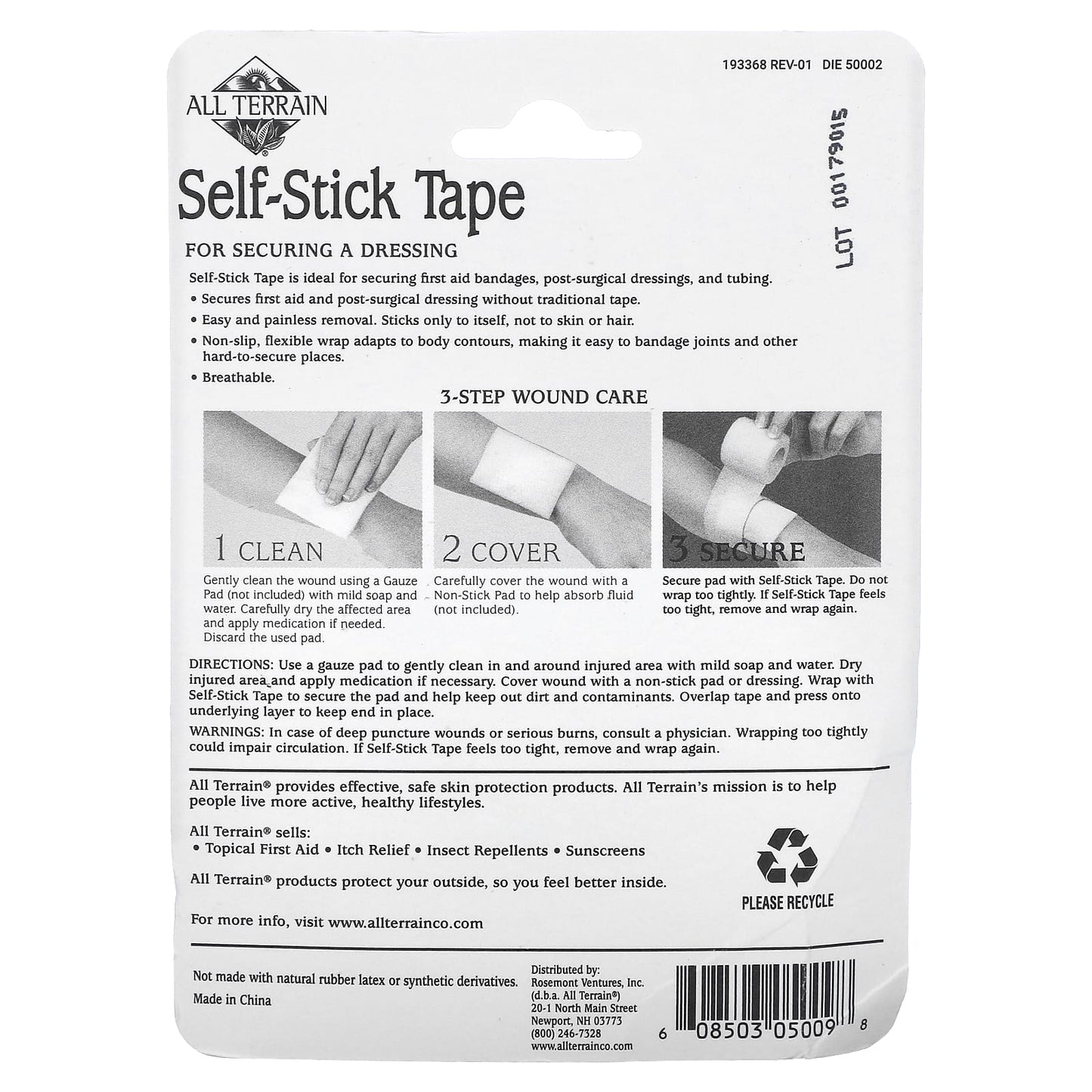 Self-Stick All Terrain Tape for Secure First Aid and Skin Protection - Image 2