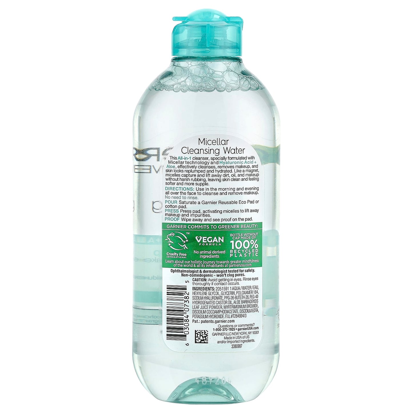 Garnier SkinActive Micellar Cleansing Water with Hyaluronic Acid & Aloe - Image 2