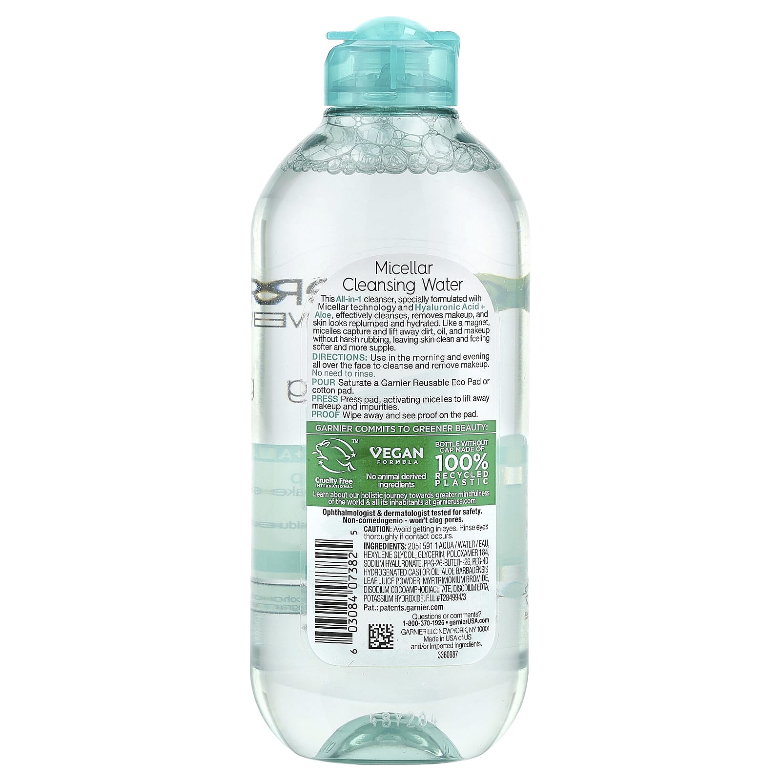 Garnier SkinActive Micellar Cleansing Water with Hyaluronic Acid & Aloe - Image 2