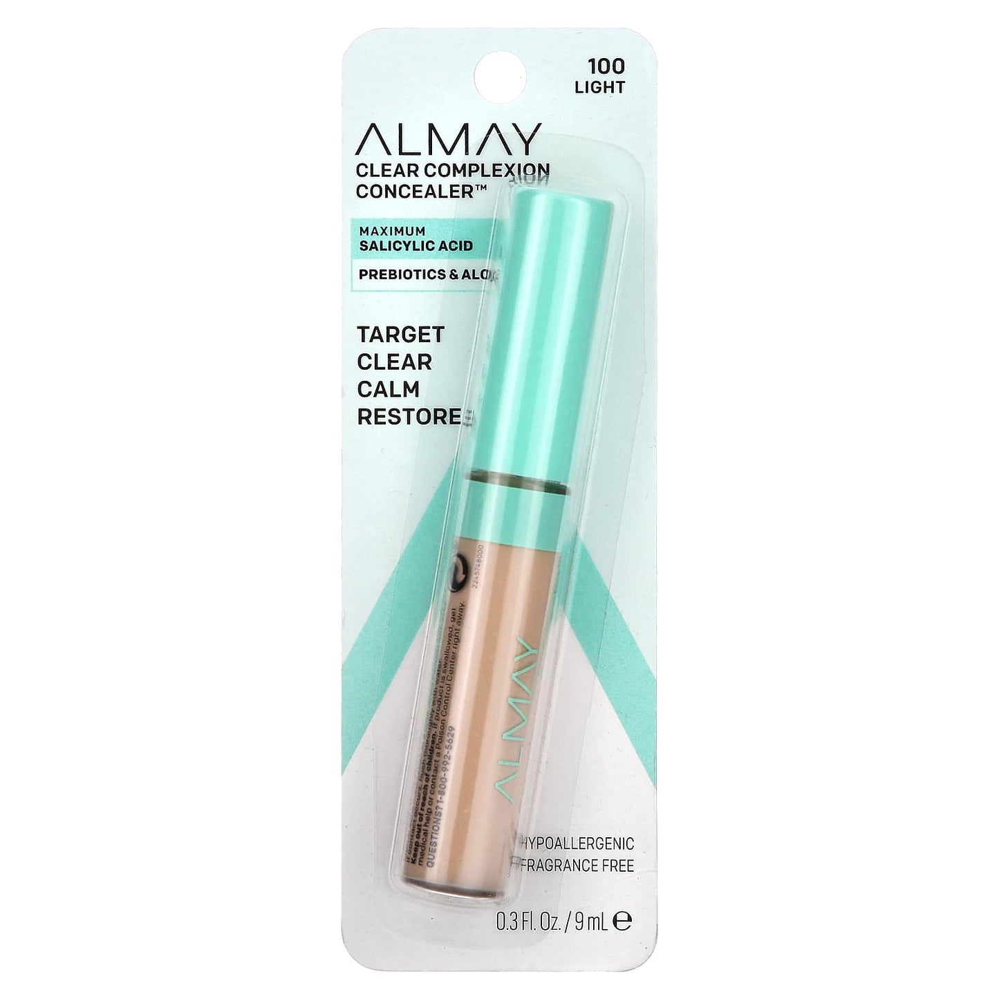 Almay Clear Complexion Concealer, 100 Light, 0.3 fl oz - Oil Free & Hypoallergenic - Image 2