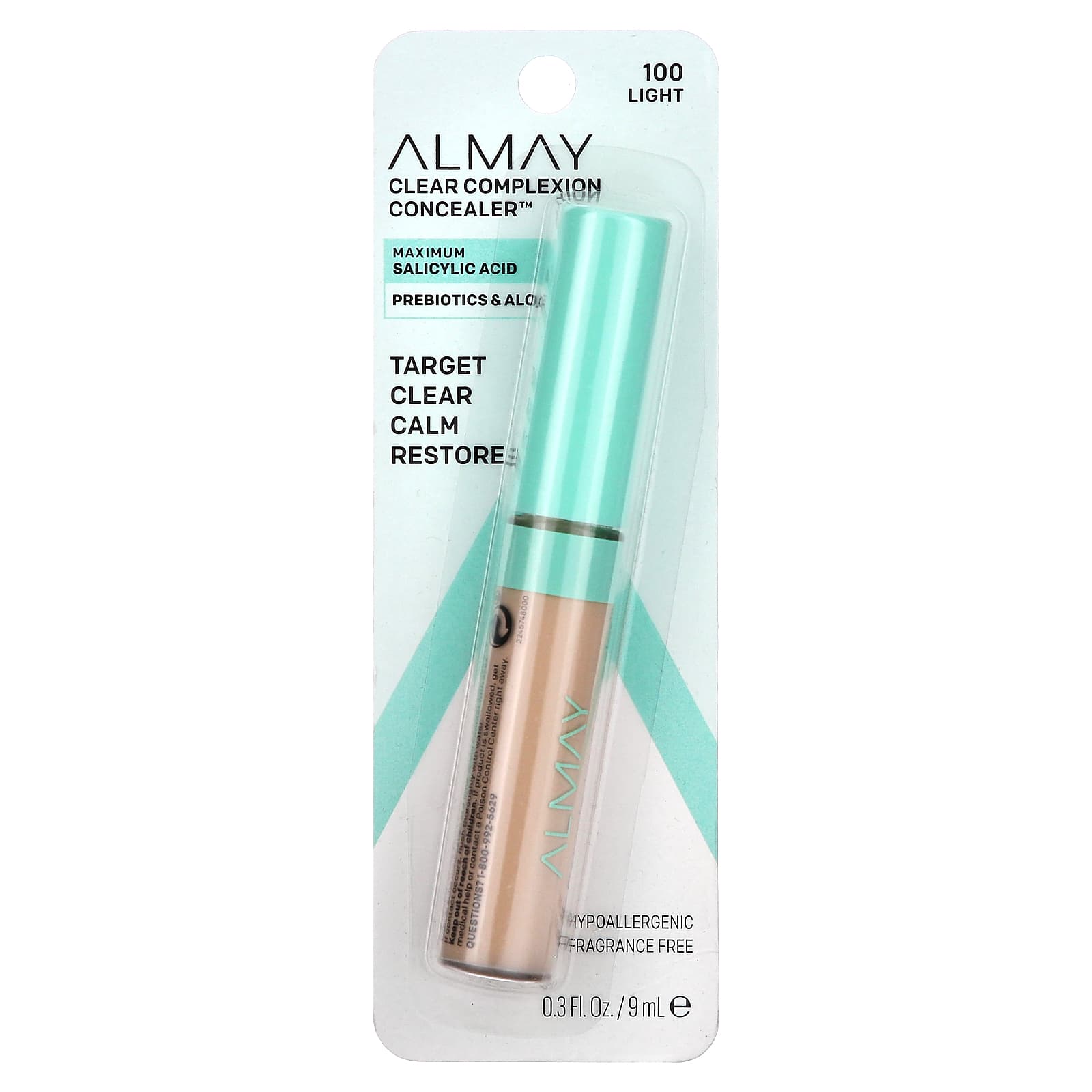 Almay Clear Complexion Concealer, 100 Light, 0.3 fl oz - Oil Free & Hypoallergenic - Image 2