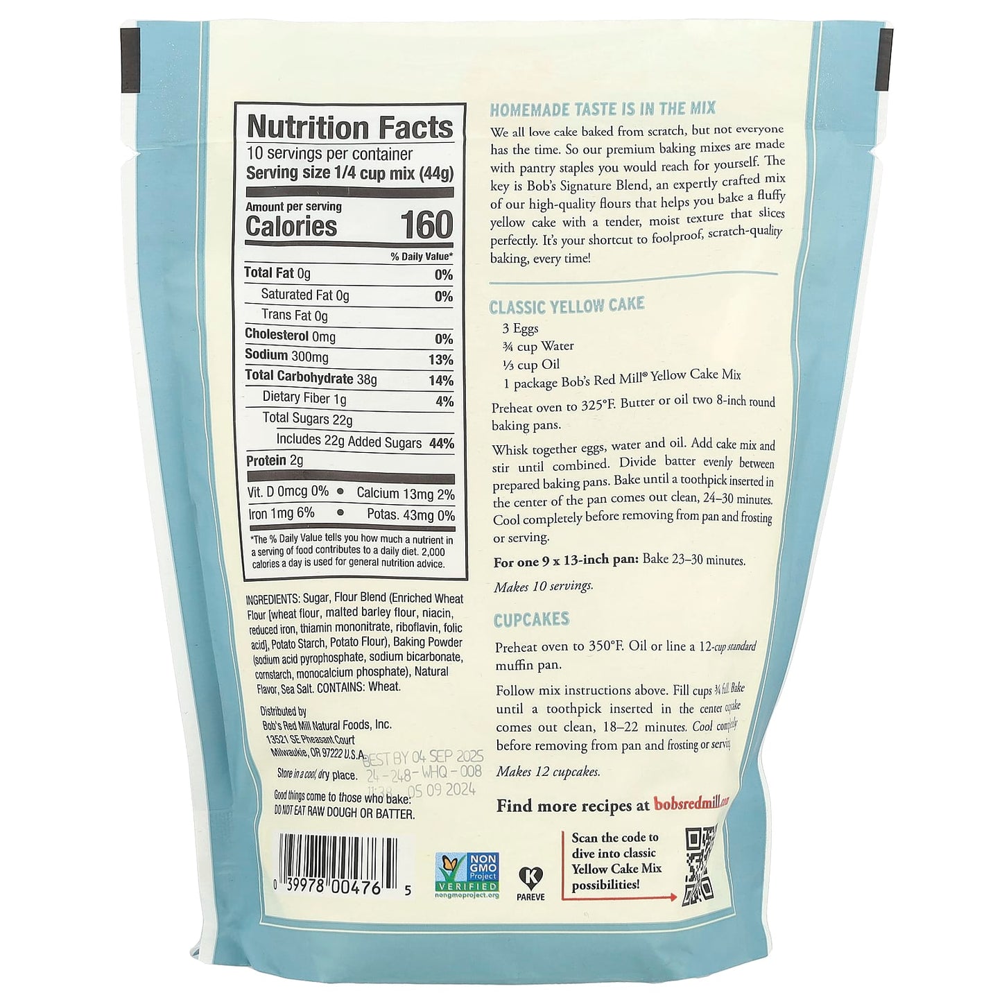 Bob's Red Mill Classic Yellow Cake Mix 15.5 oz - Image 2