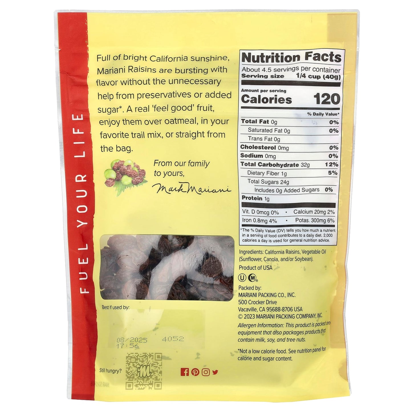 Mariani, California Raisins, 6 oz (170 g) - Image 2