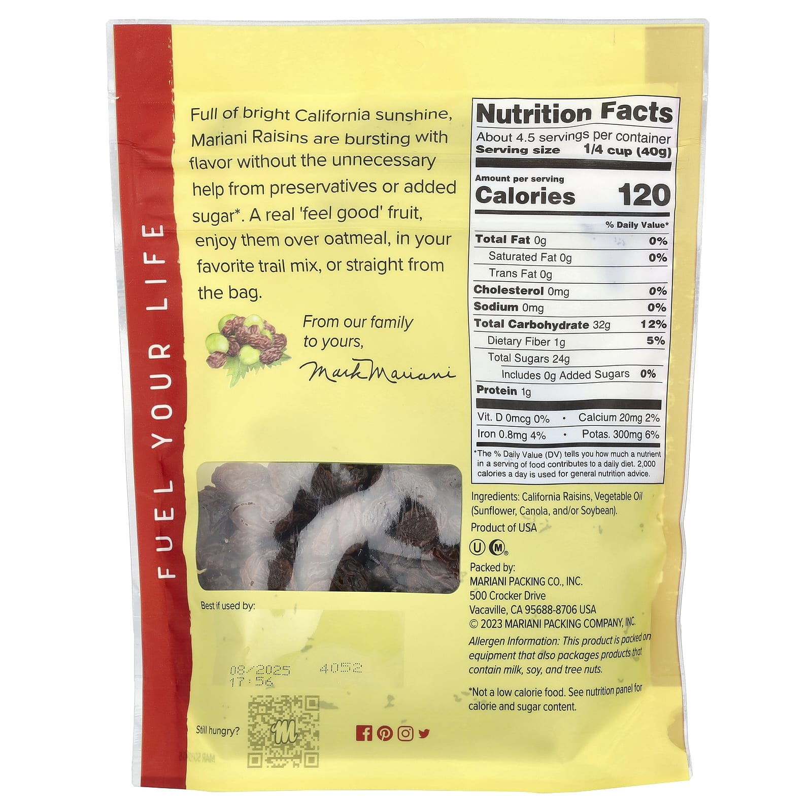 Mariani, California Raisins, 6 oz (170 g) - Image 2