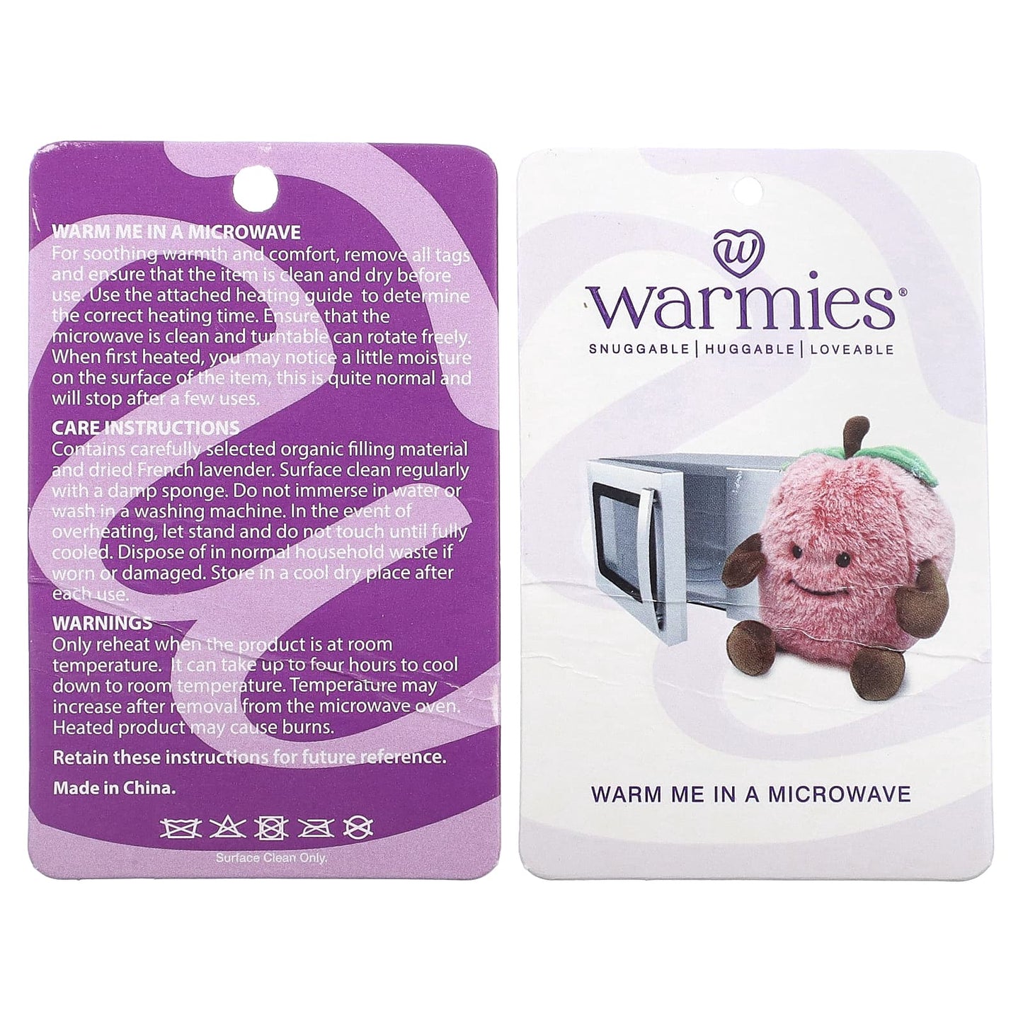 Warmies, Red Apple, Heatable, Weighted Soft Plush, 1 Plush - Image 2