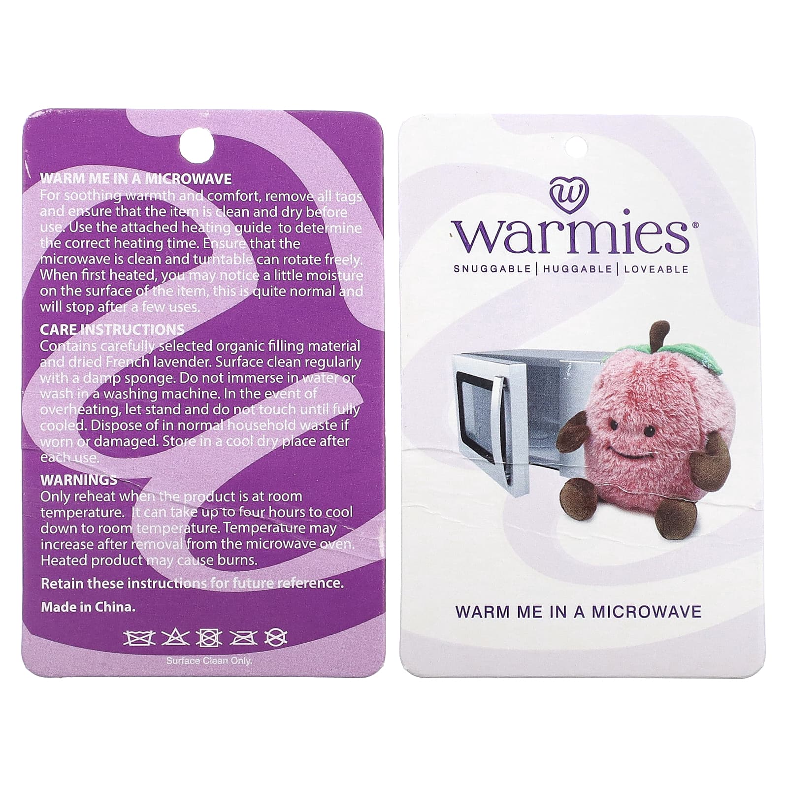 Warmies, Red Apple, Heatable, Weighted Soft Plush, 1 Plush - Image 2