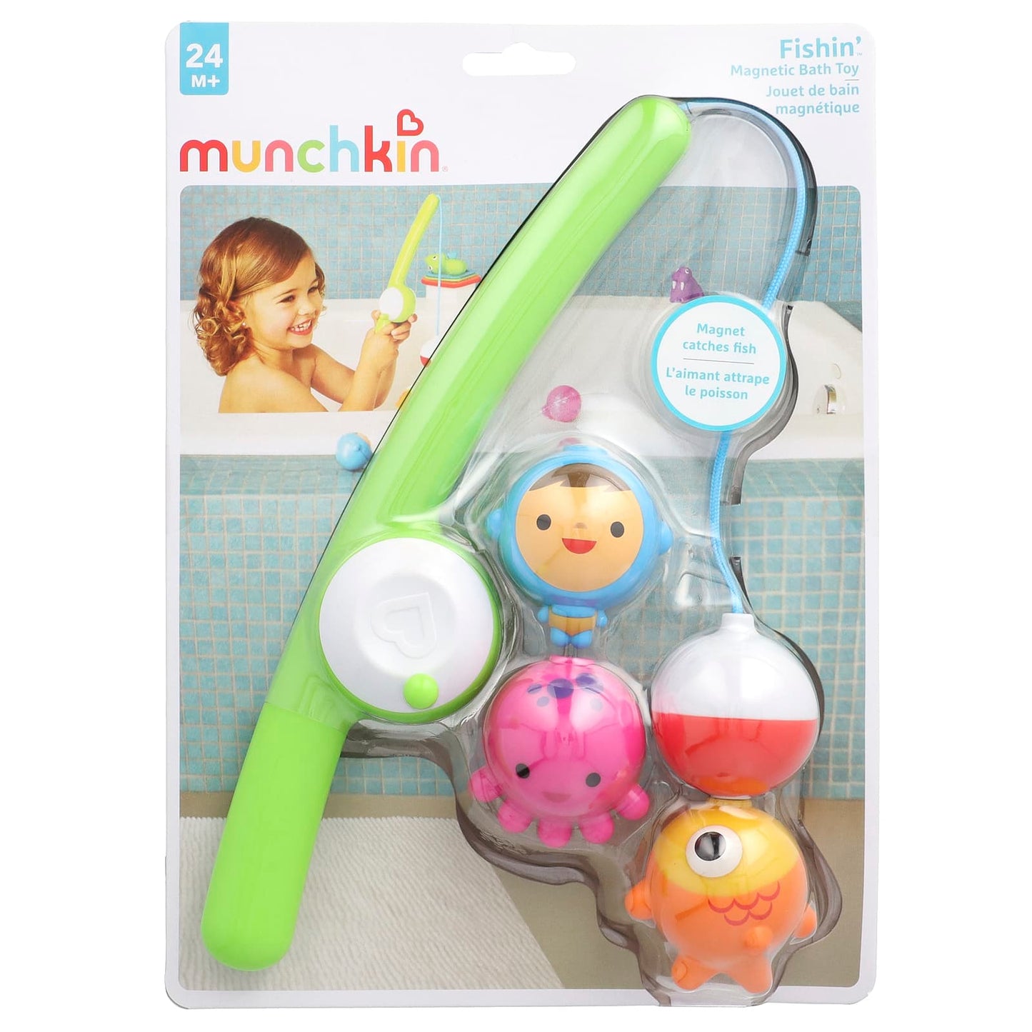 Munchkin, Fishin'™, Magnetic Bath Toy, 24 Months+, 1 Count - Image 1