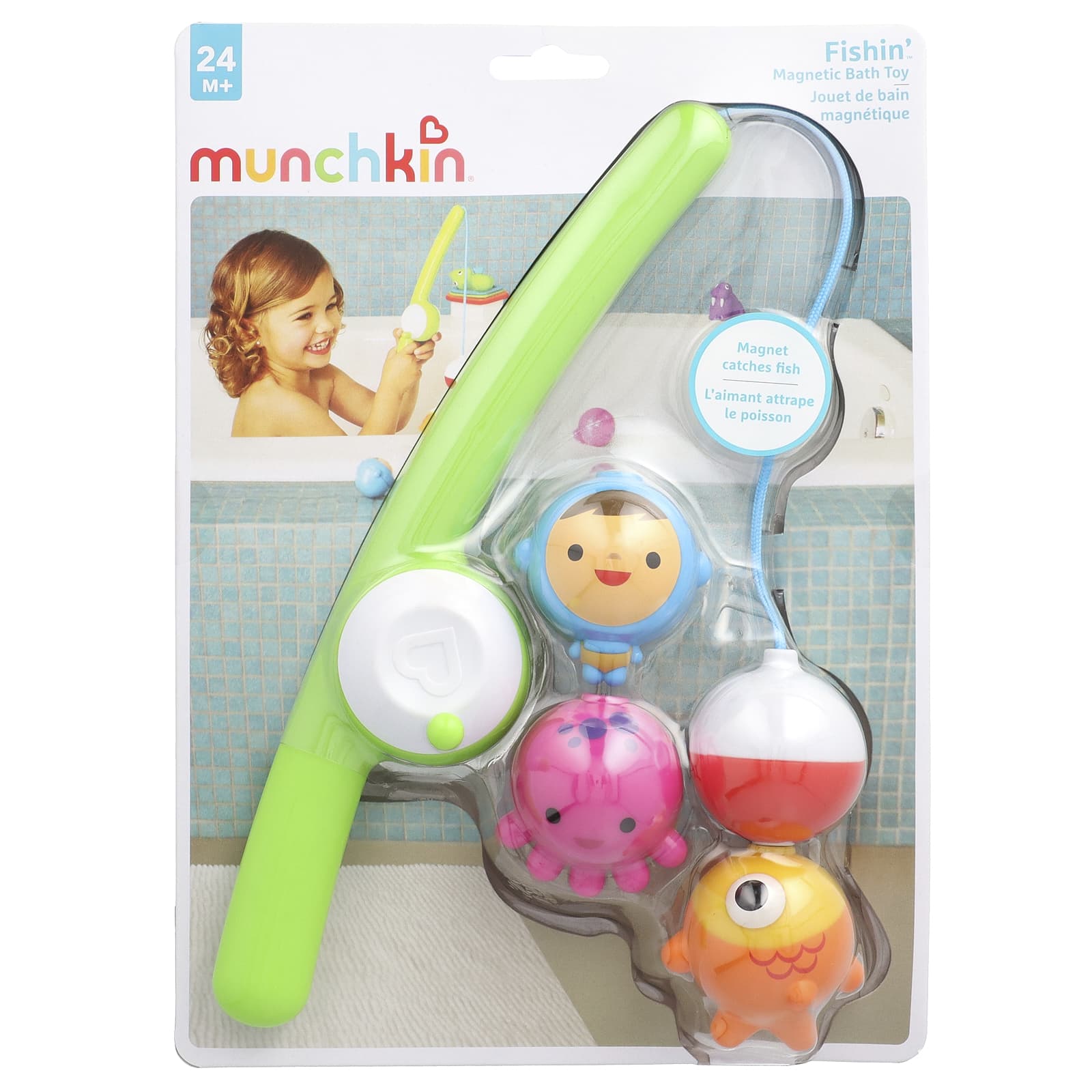 Munchkin, Fishin'™, Magnetic Bath Toy, 24 Months+, 1 Count - Image 1