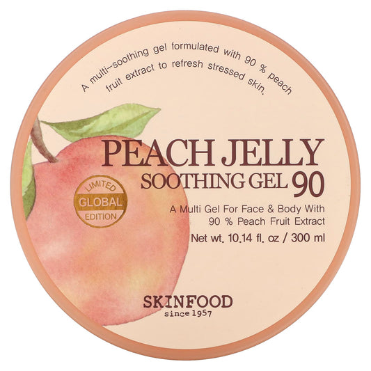 SKINFOOD, Peach Jelly Soothing Gel 90, 10.14 fl oz (300 ml) - Image 1