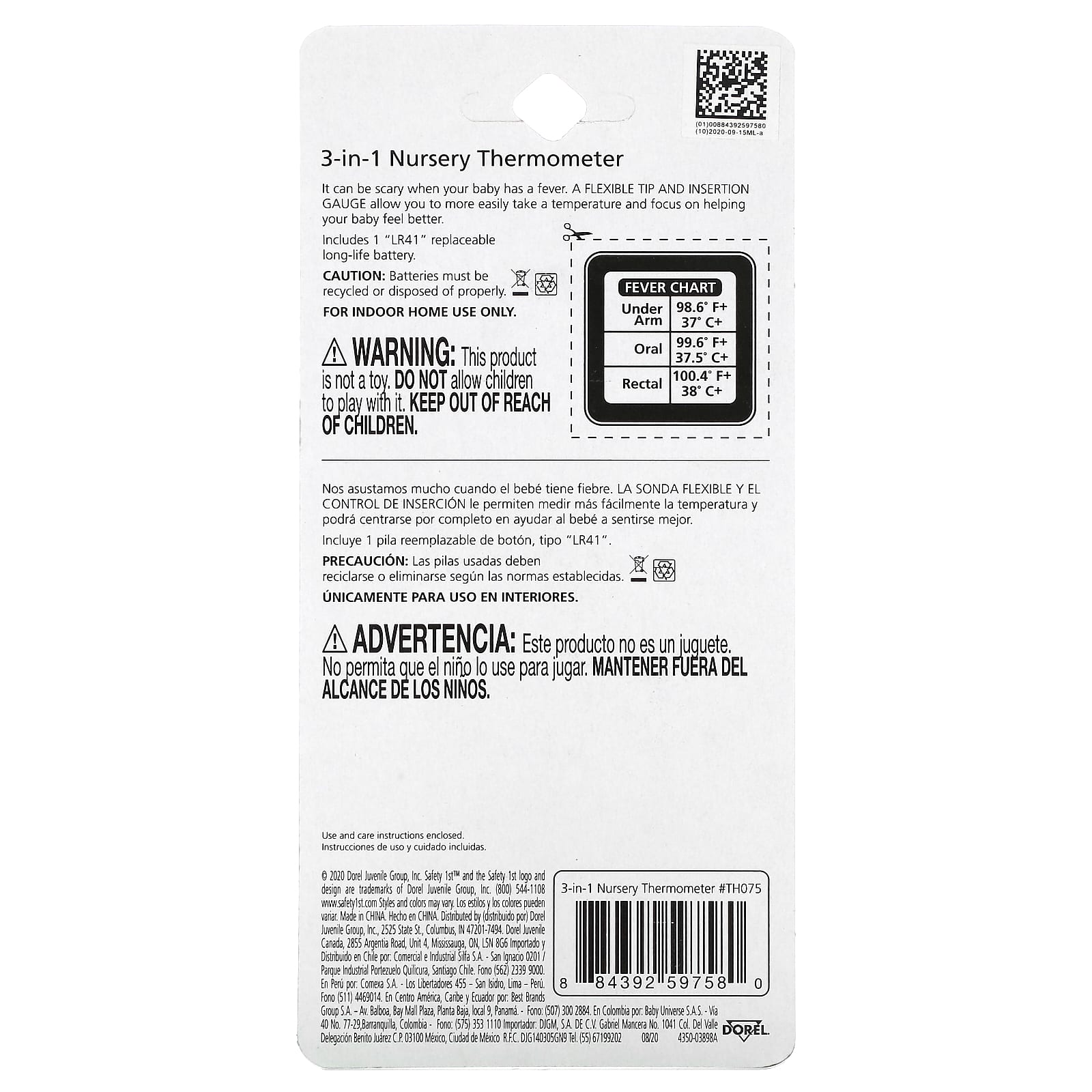 Safety 1st, 3-in-1 Nursery Thermometer, 1 Count - Image 2