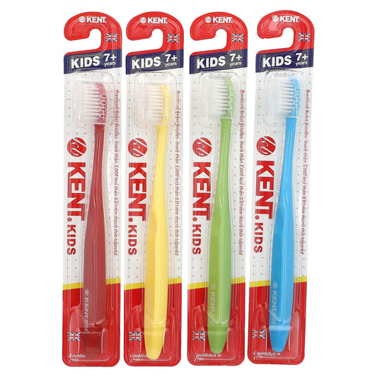 Kent, Kids Premium Finest Toothbrushes, 7+ Years, 4 Toothbrushes - Image 1