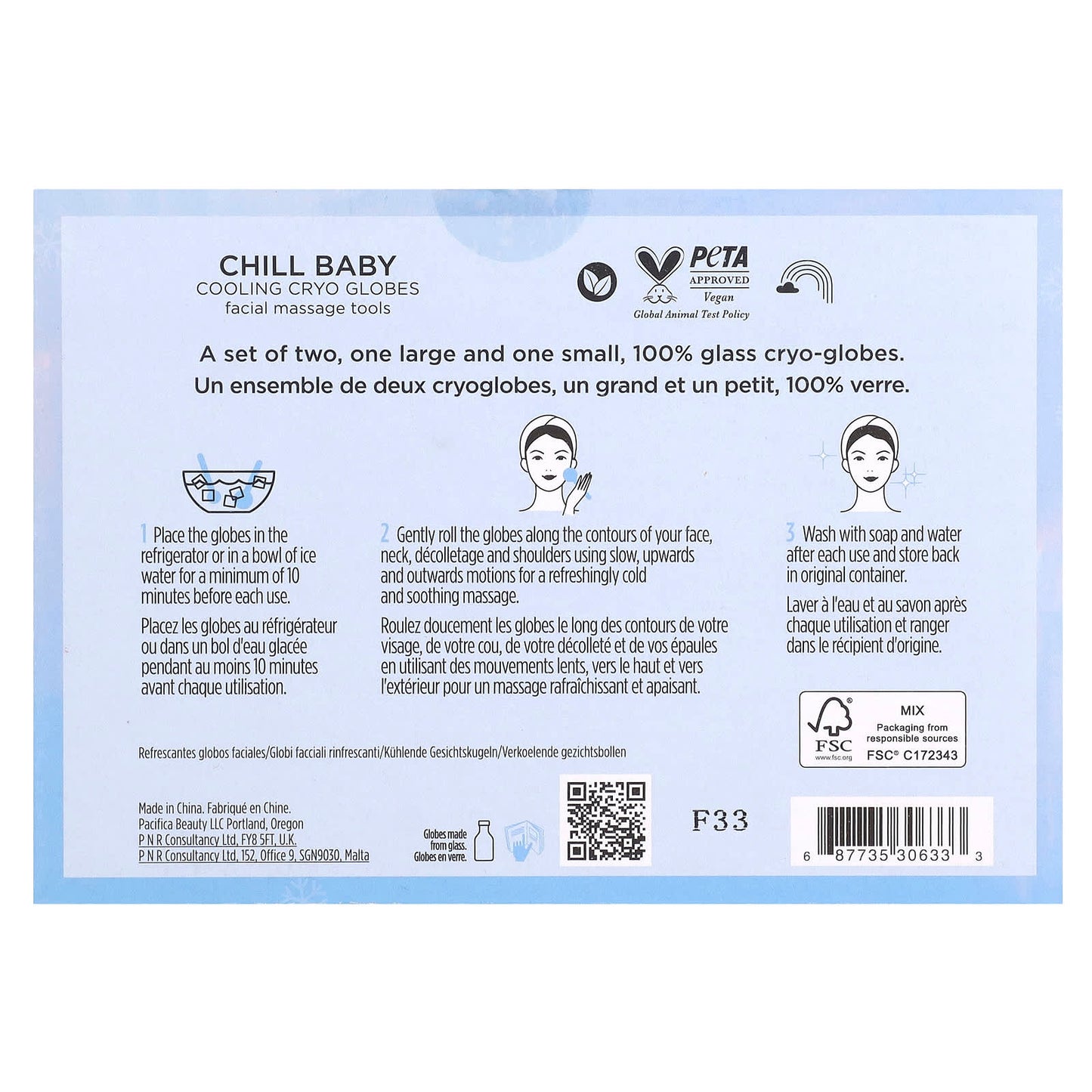 Pacifica, Chill Baby, Cooling Cryo Globe, 2 Glass Globes - Image 2