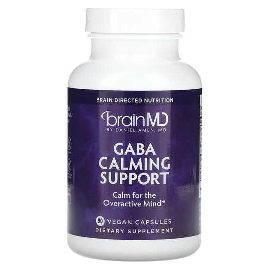 BrainMD GABA Calming Support for Anxiety Relief - 90 Vegan Capsules - Image 1