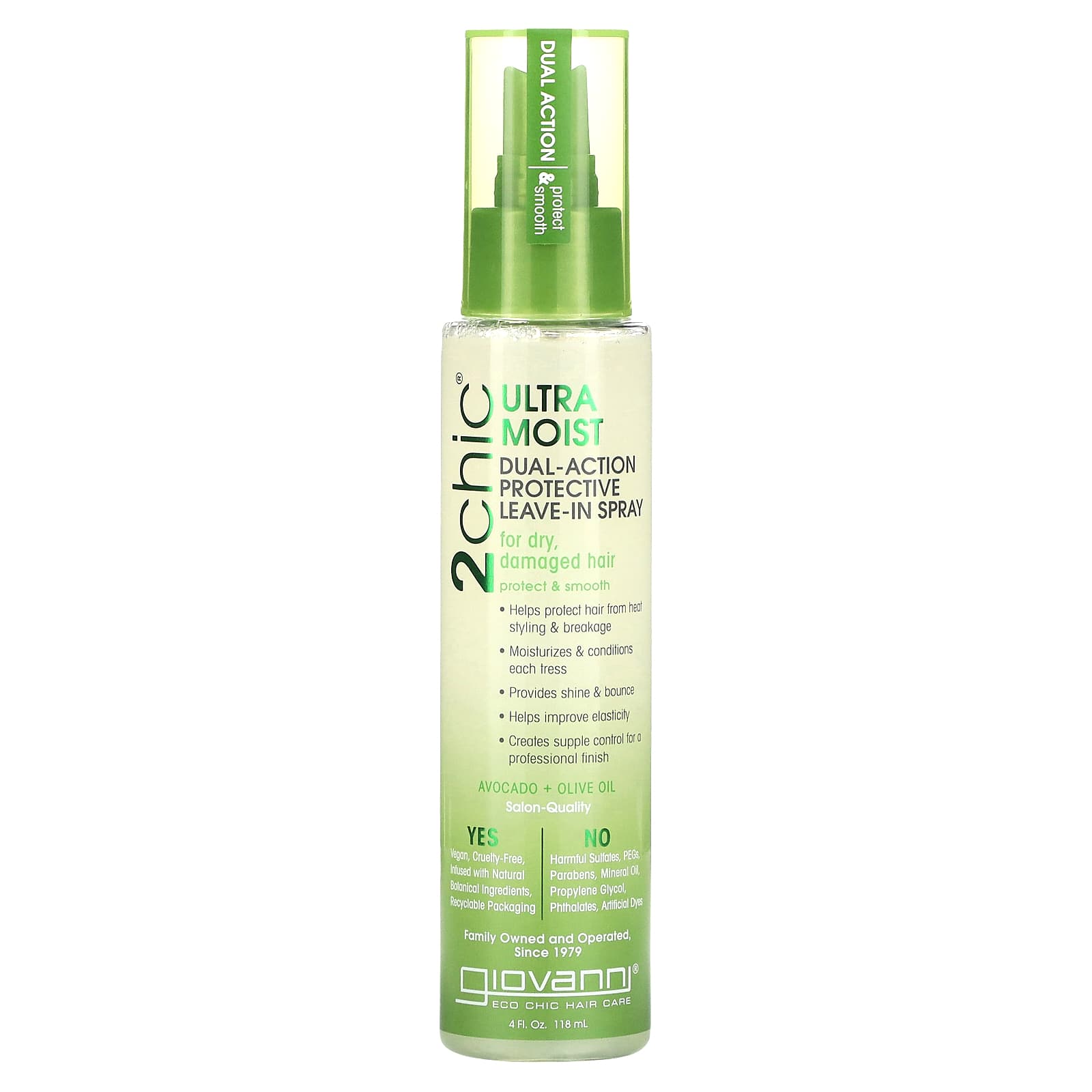 Giovanni 2chic Ultra-Moist Leave-In Spray for Dry Damaged Hair - Image 1