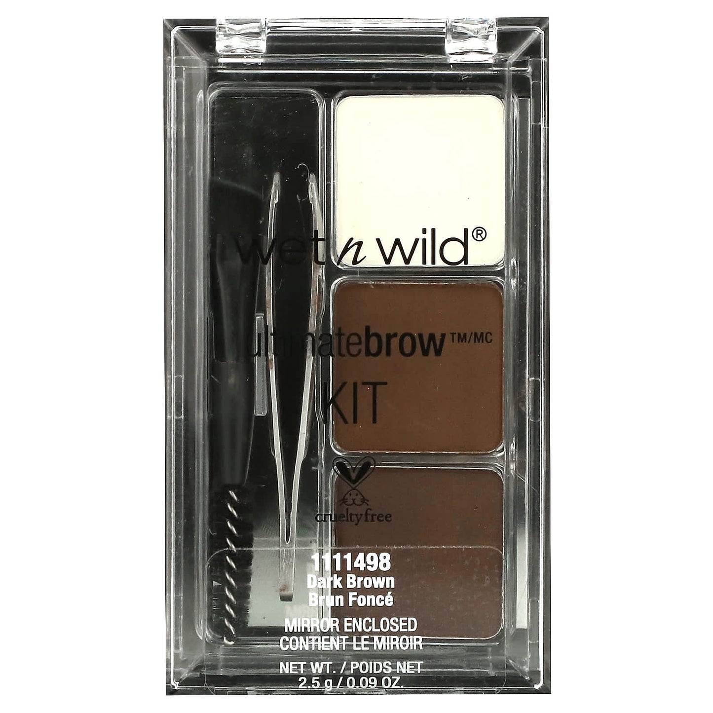 wet n wild, Ultimate Brow Kit, 1111498 Dark Brown, 0.09 oz (2.5 g) - Image 2