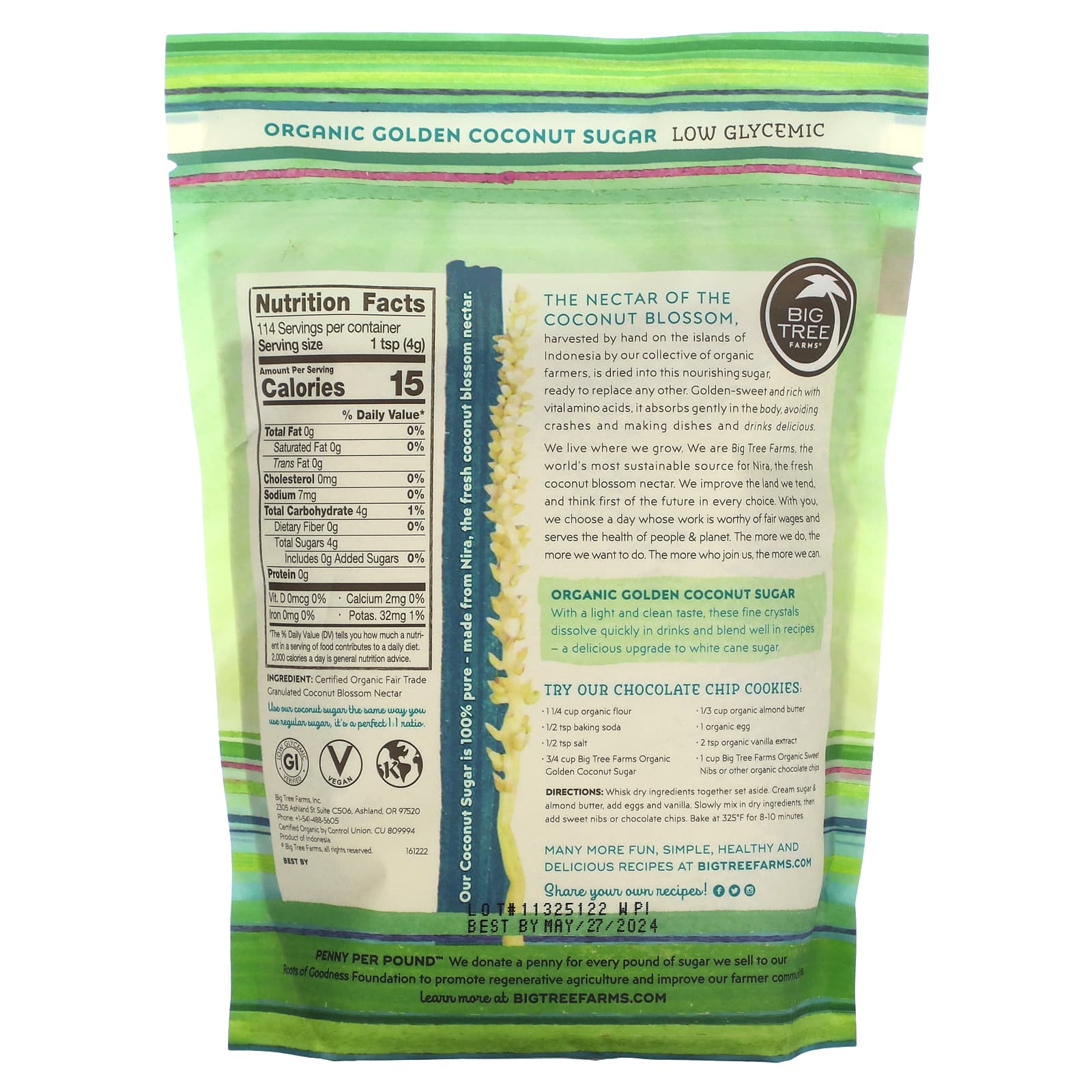 Organic Coconut Sugar, USDA Certified, Vegan, Kosher, 1 lb - Image 2