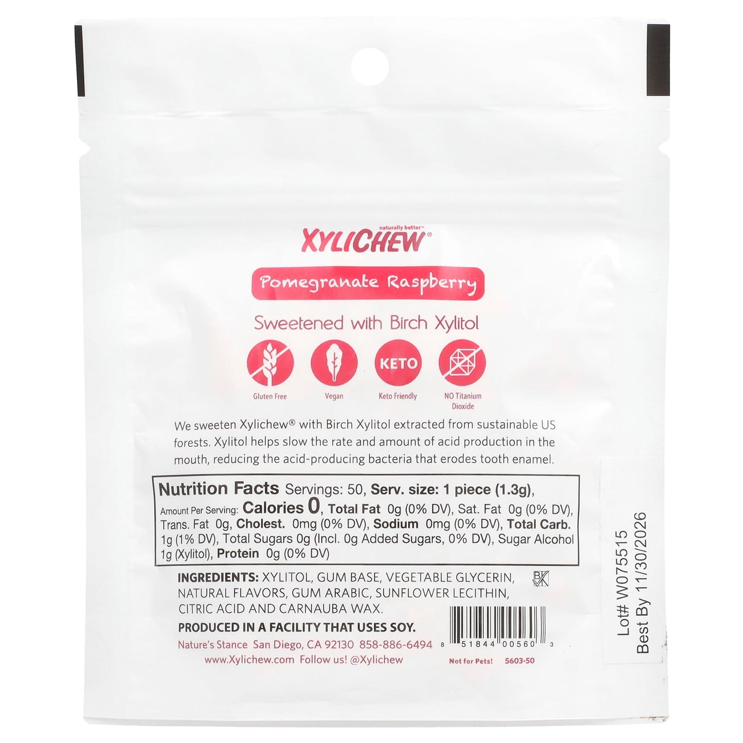 XyliDENT, Xylichew®, Pomegranate Raspberry, 50 Pieces, 2.29 oz (65 g) - Image 2