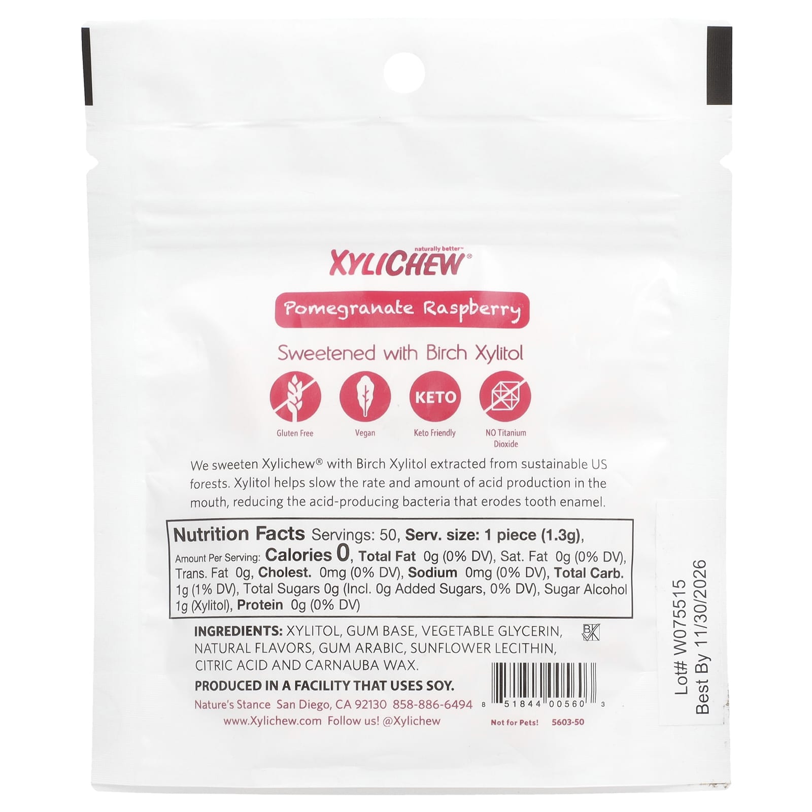 XyliDENT, Xylichew®, Pomegranate Raspberry, 50 Pieces, 2.29 oz (65 g) - Image 2