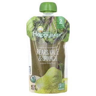 Nourish Your Baby with USDA Organic, Happy Family Pears, Kale & Spinach Baby Foo