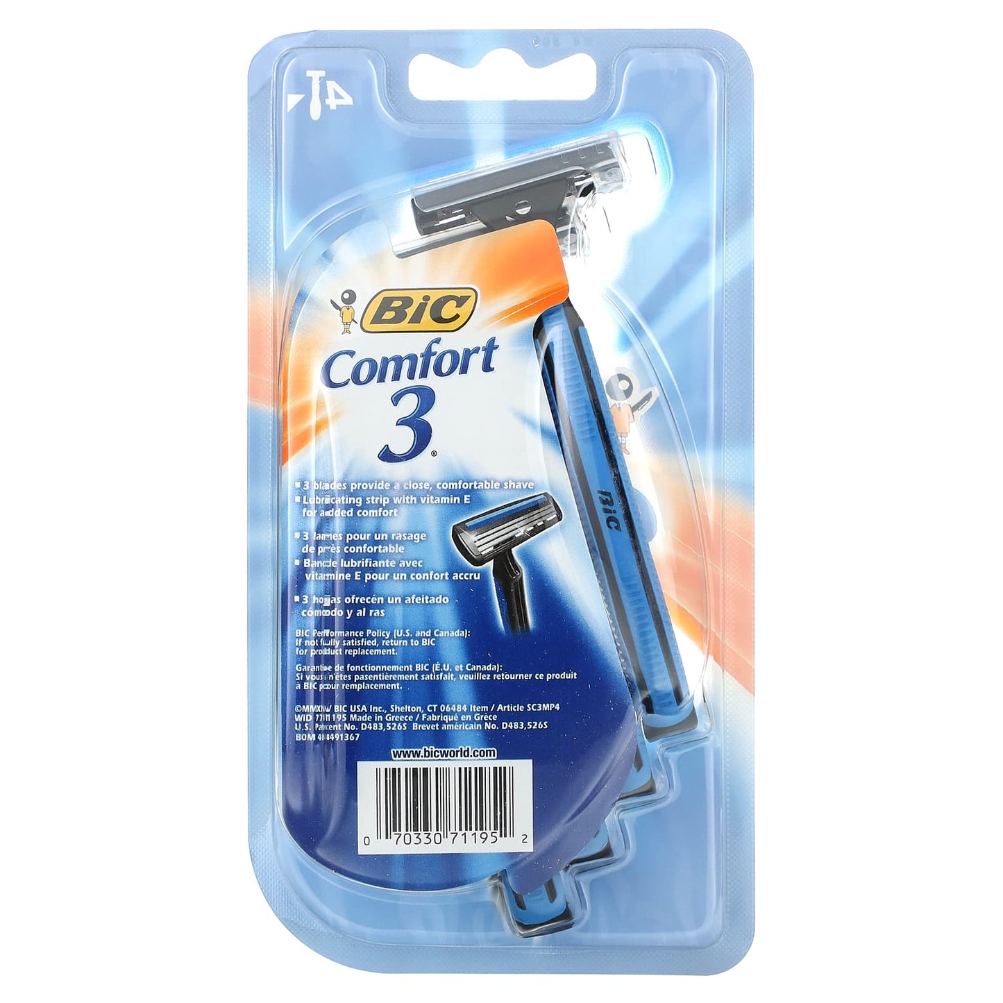 BIC Comfort 3 Disposable Razors - Gentle Shaving for Sensitive Skin - Image 2